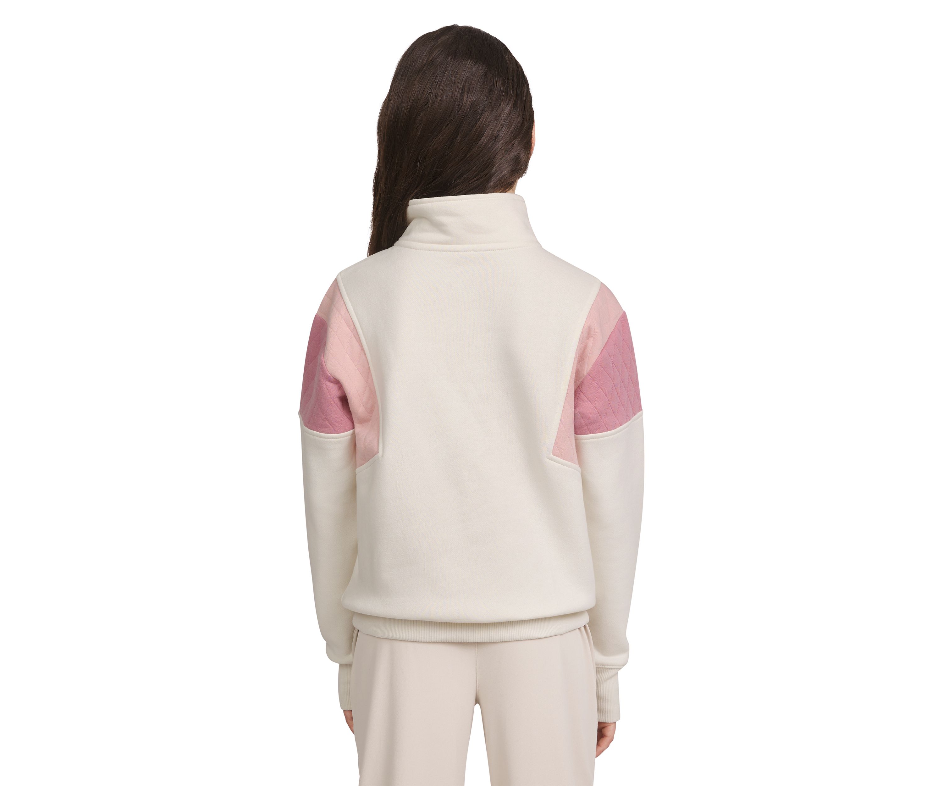Girls 7-16 1/4 Zip Color Blocked Fleece Pullover