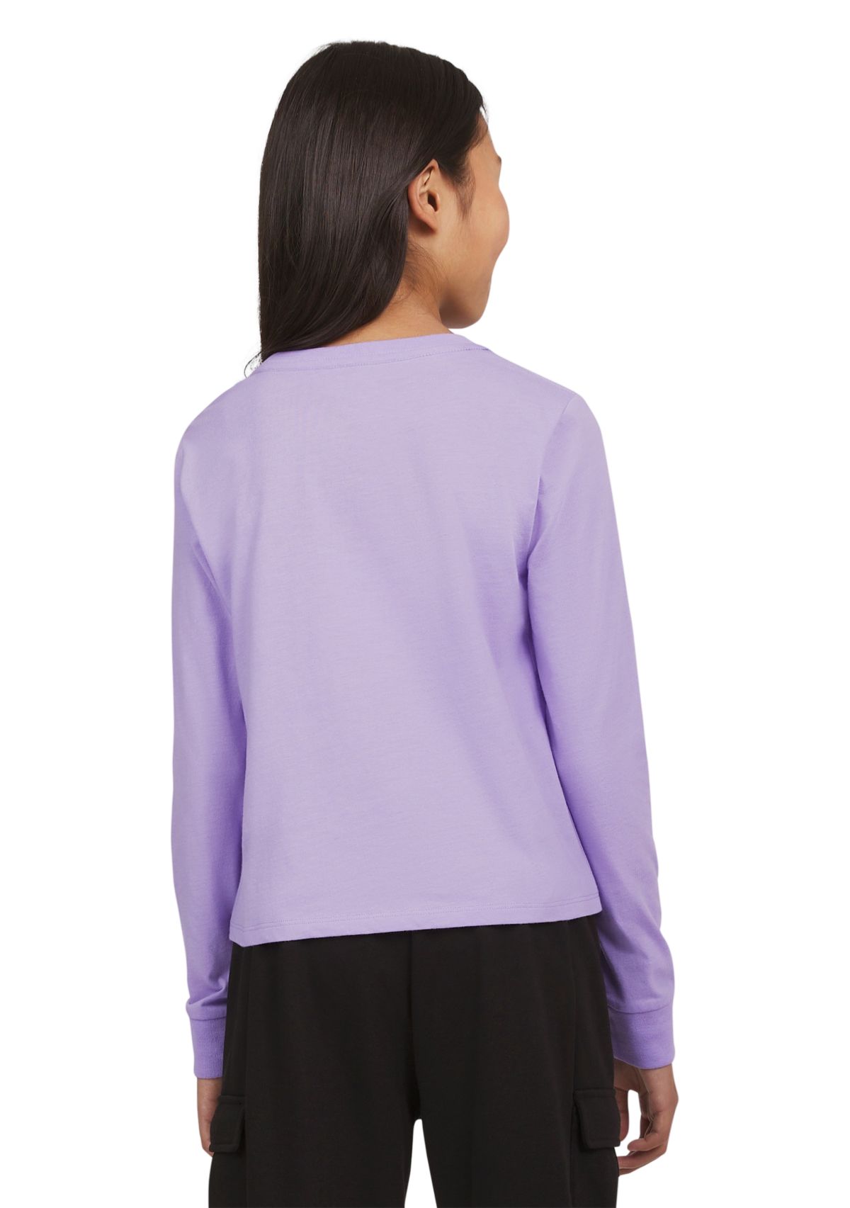 Girls 7-16 Meet & Greet Long Sleeve Script Graphic T-Shirt