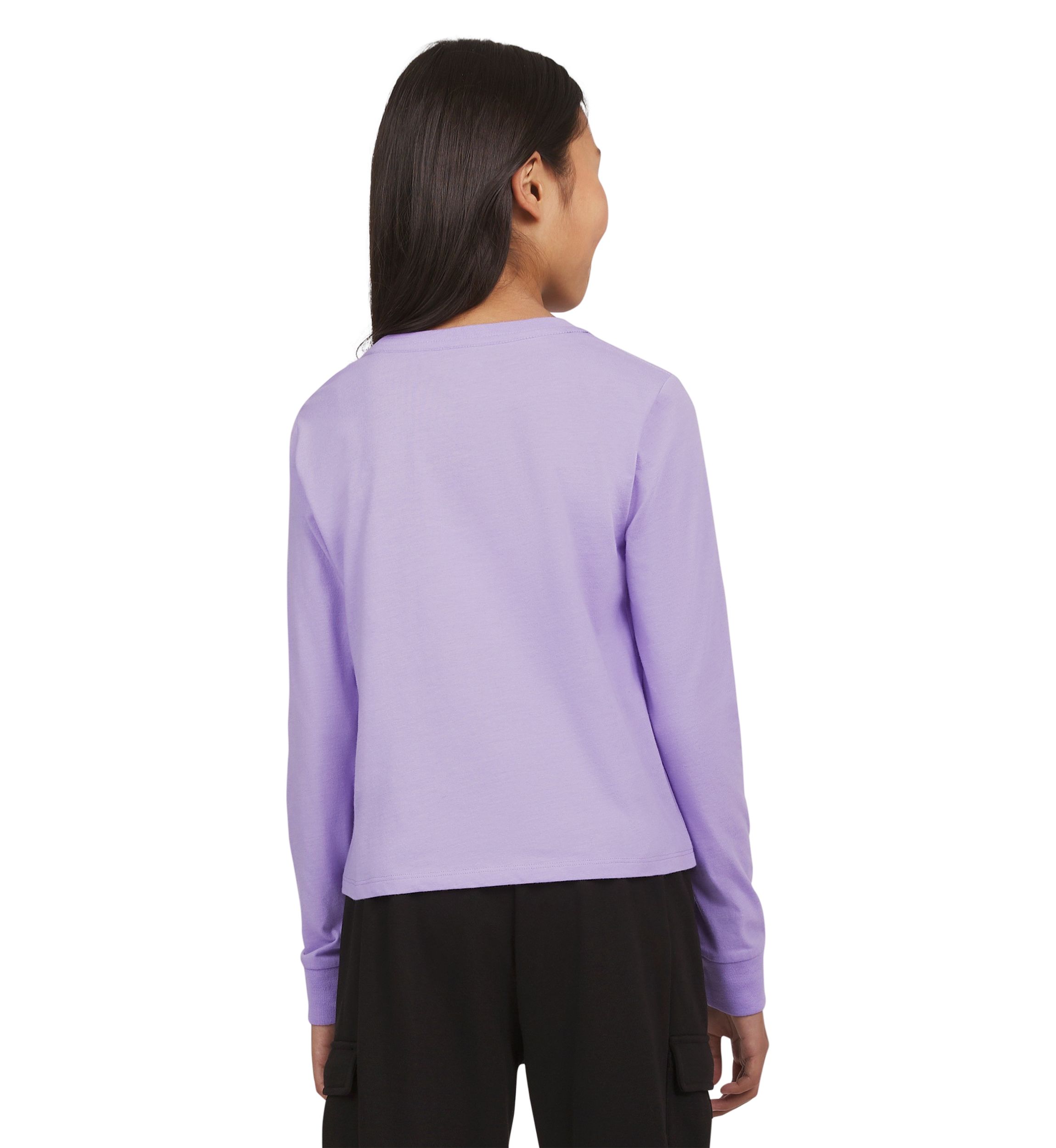 Girls 7-16 Meet & Greet Long Sleeve Script Graphic T-Shirt