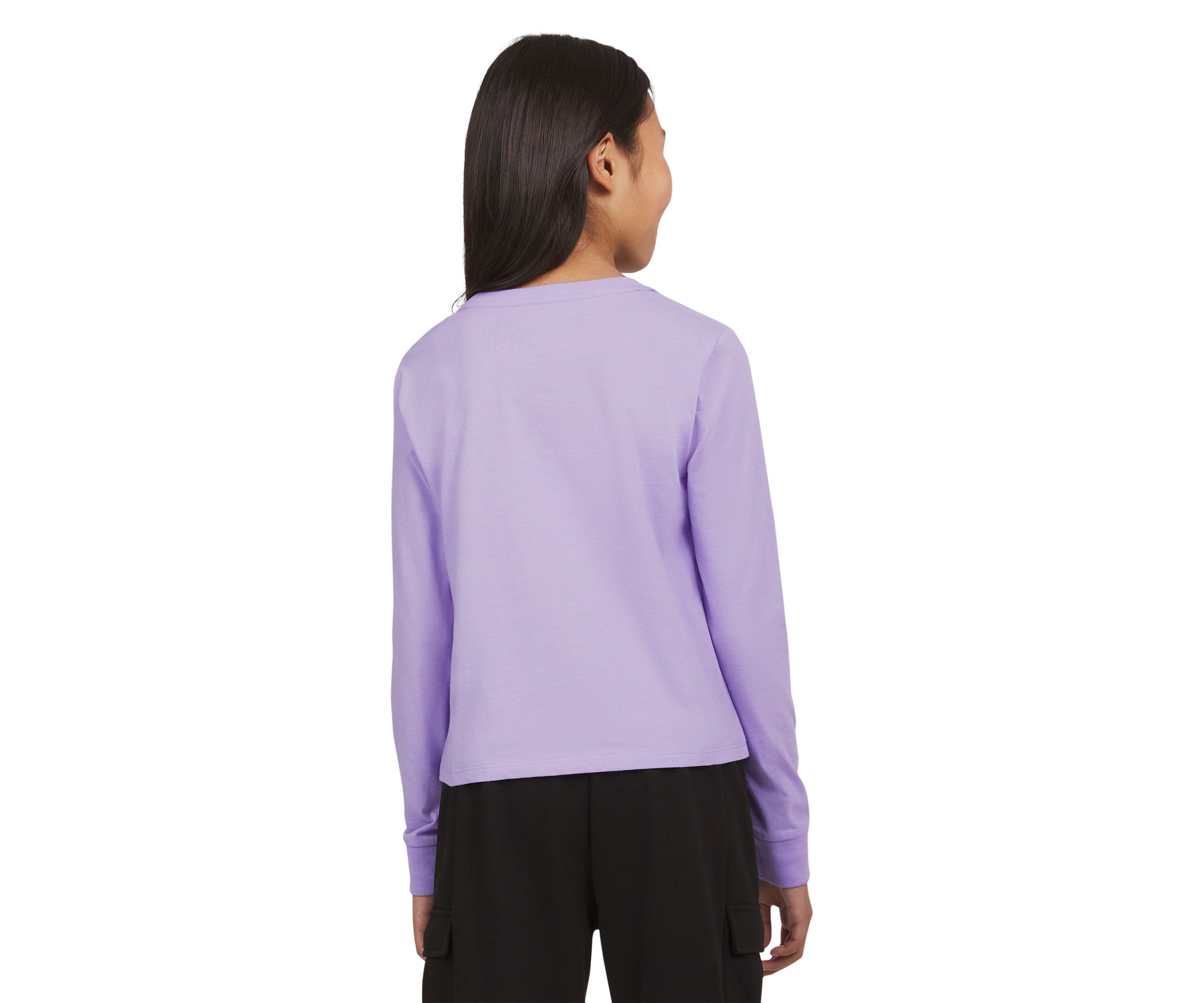 Girls 7-16 Meet & Greet Long Sleeve Script Graphic T-Shirt