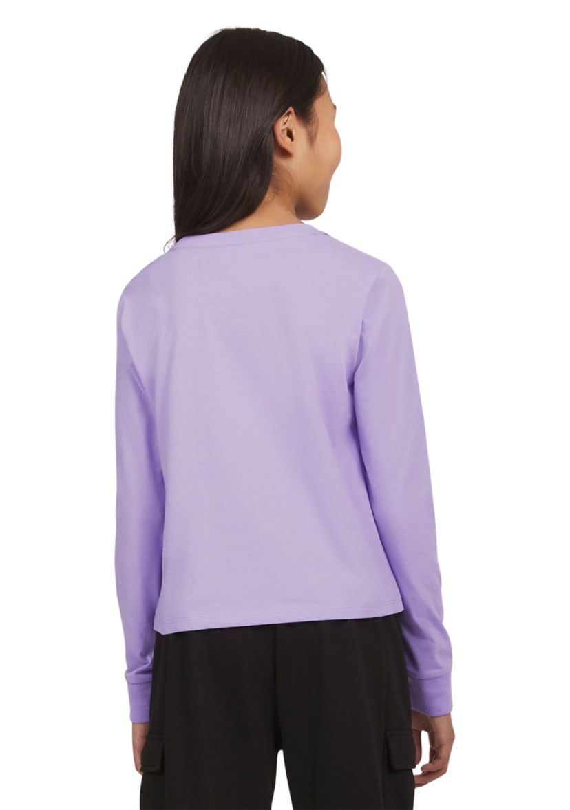 Girls 7-16 Meet & Greet Long Sleeve Script Graphic T-Shirt