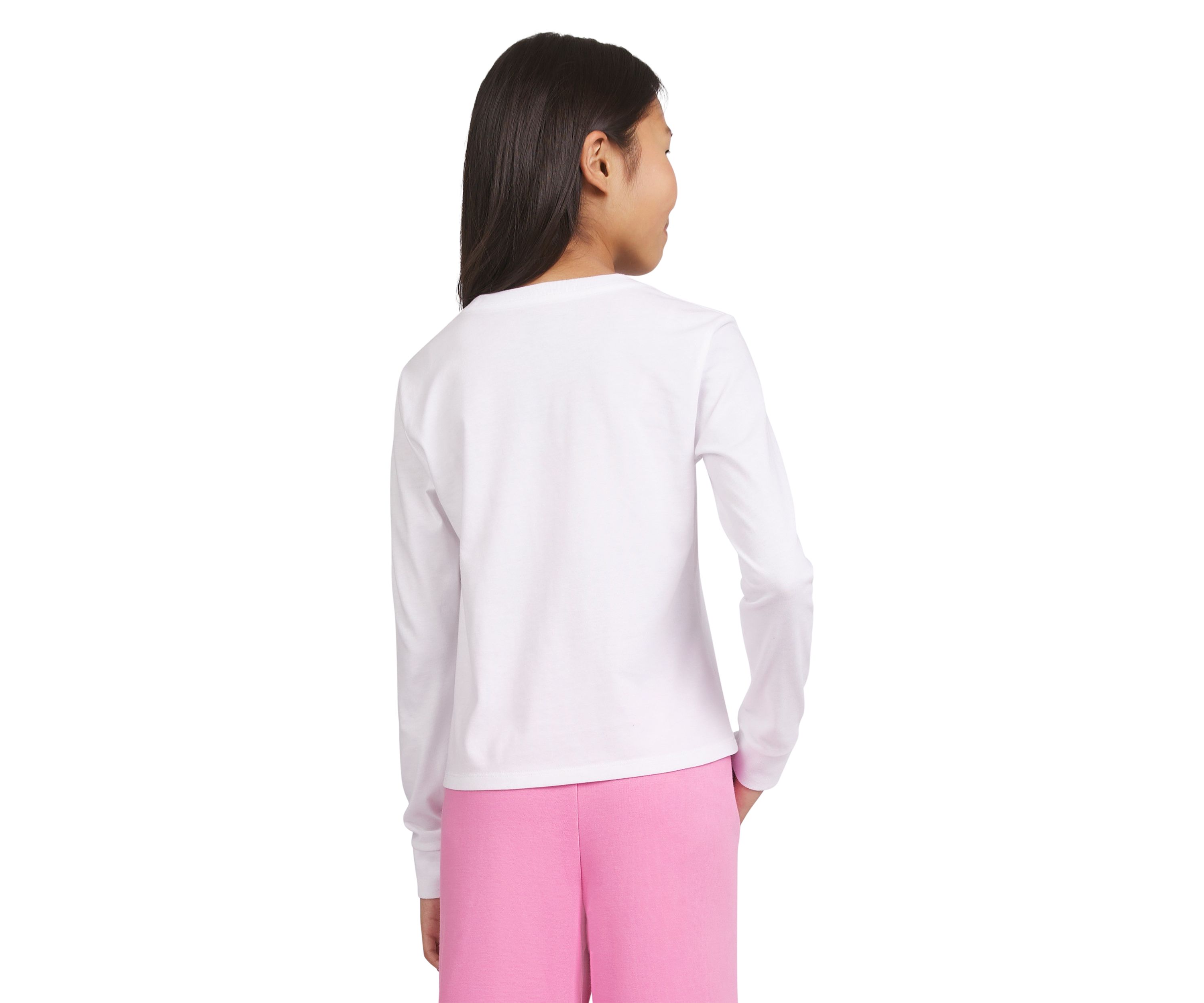 Girls 7-16 Meet & Greet Long Sleeve Script Graphic T-Shirt