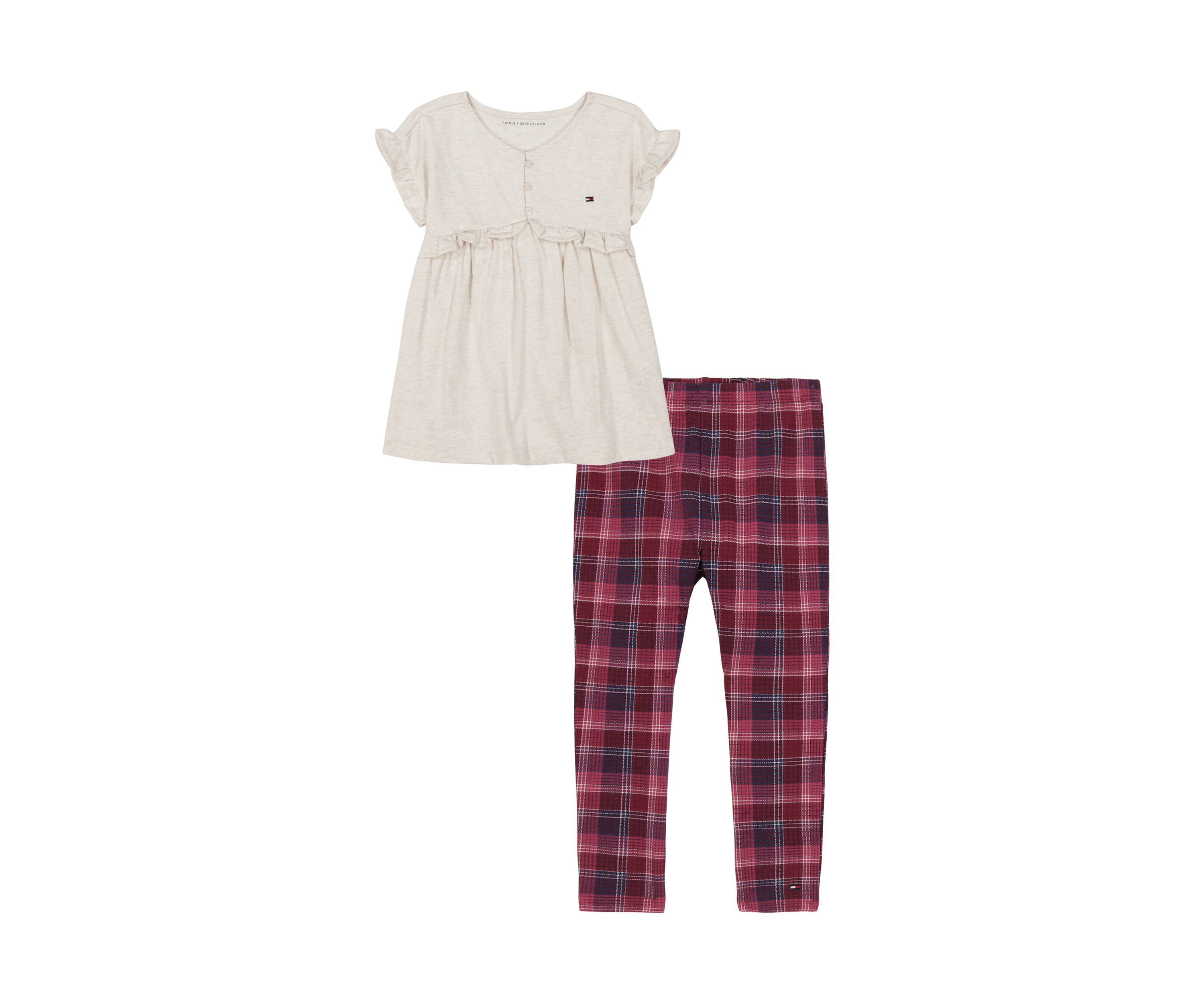 Girls 4-6x Jersey Top and Printed Leggings Set