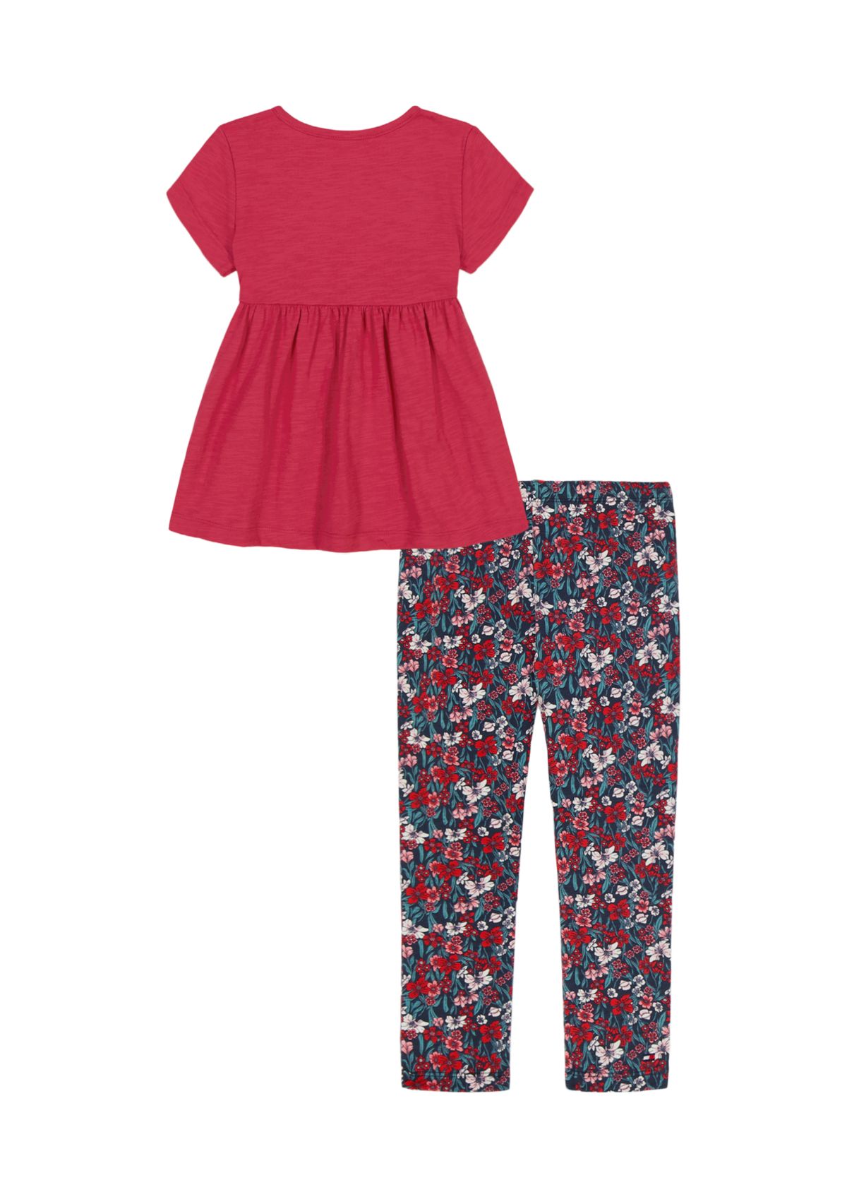 Girls 4-6x Berry Floral Allover Print Legging Set