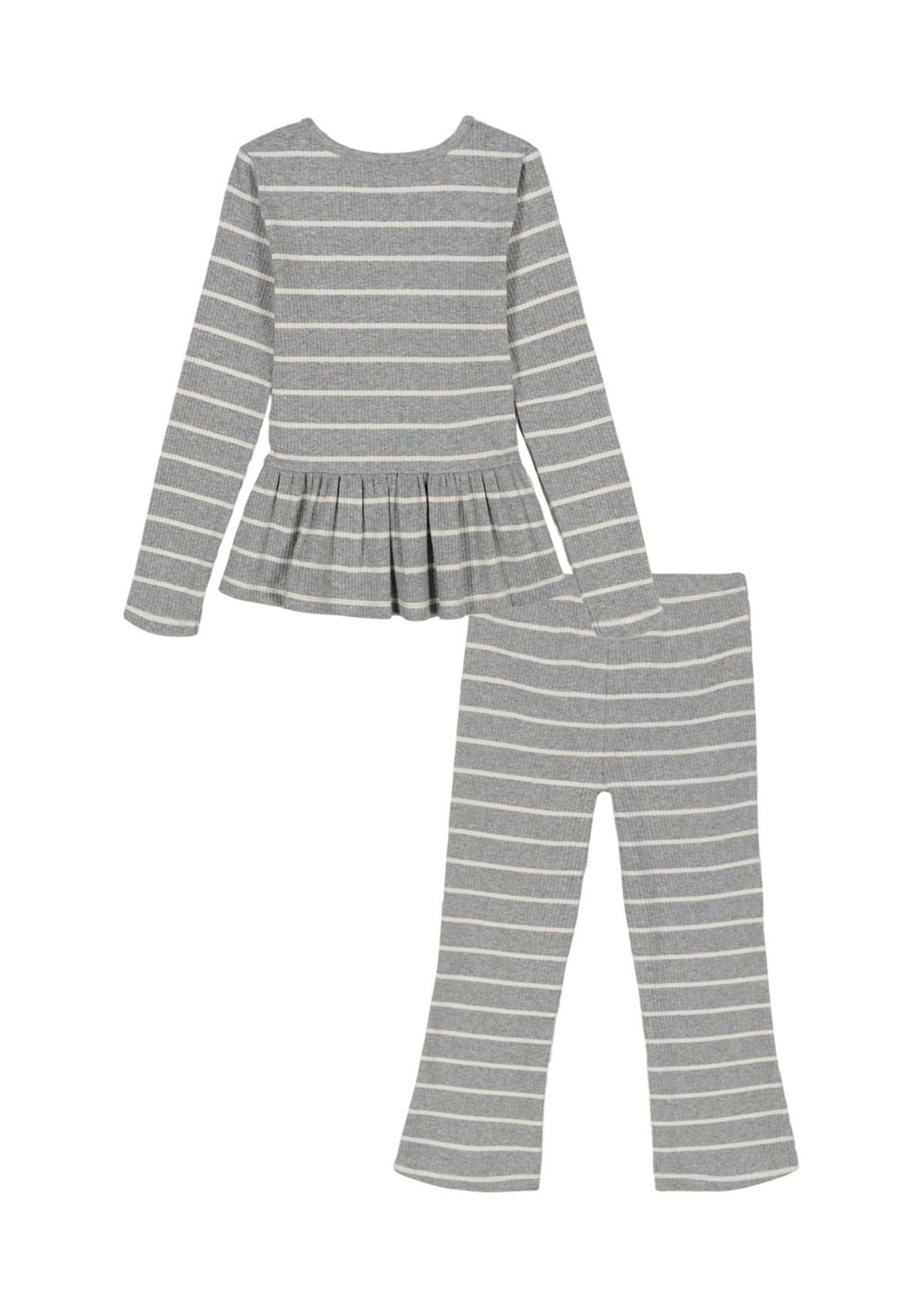 Girls 4-6x Stripe Peplum Top and Flare Pants Set