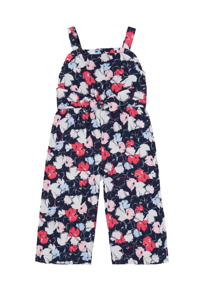 Girls 4-6x Floral Printed Jumpsuit