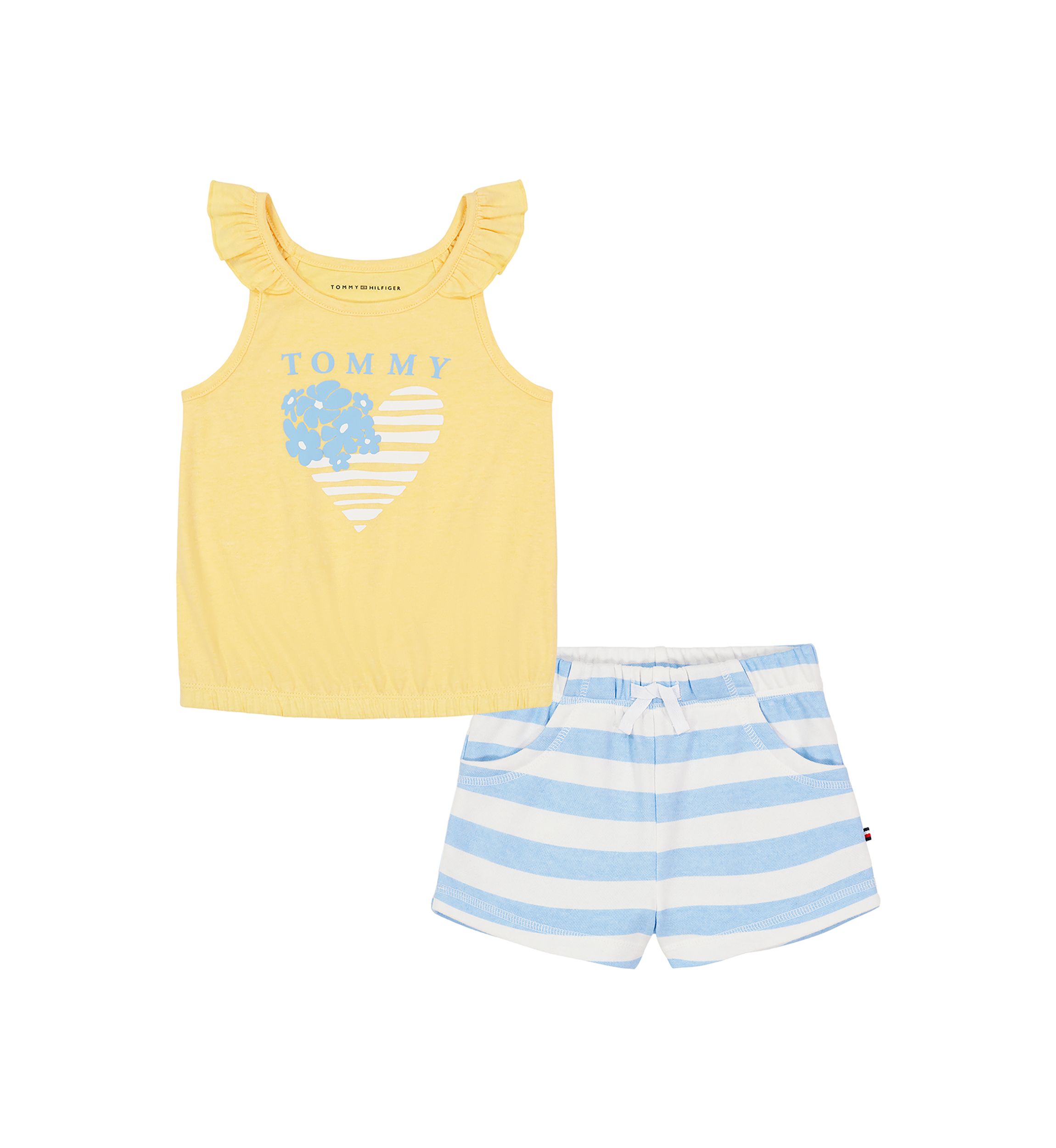 Girls 4-6x Graphic Tank Top and Striped Shorts Set