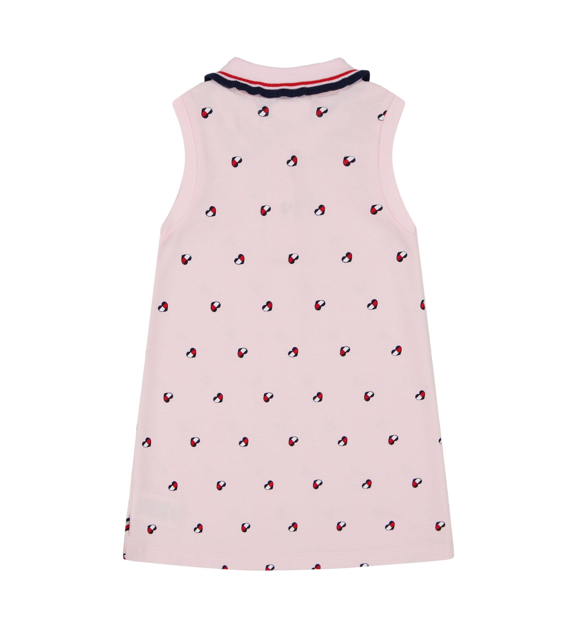 Girls 4-6x Piqué Heart Flag Printed Dress