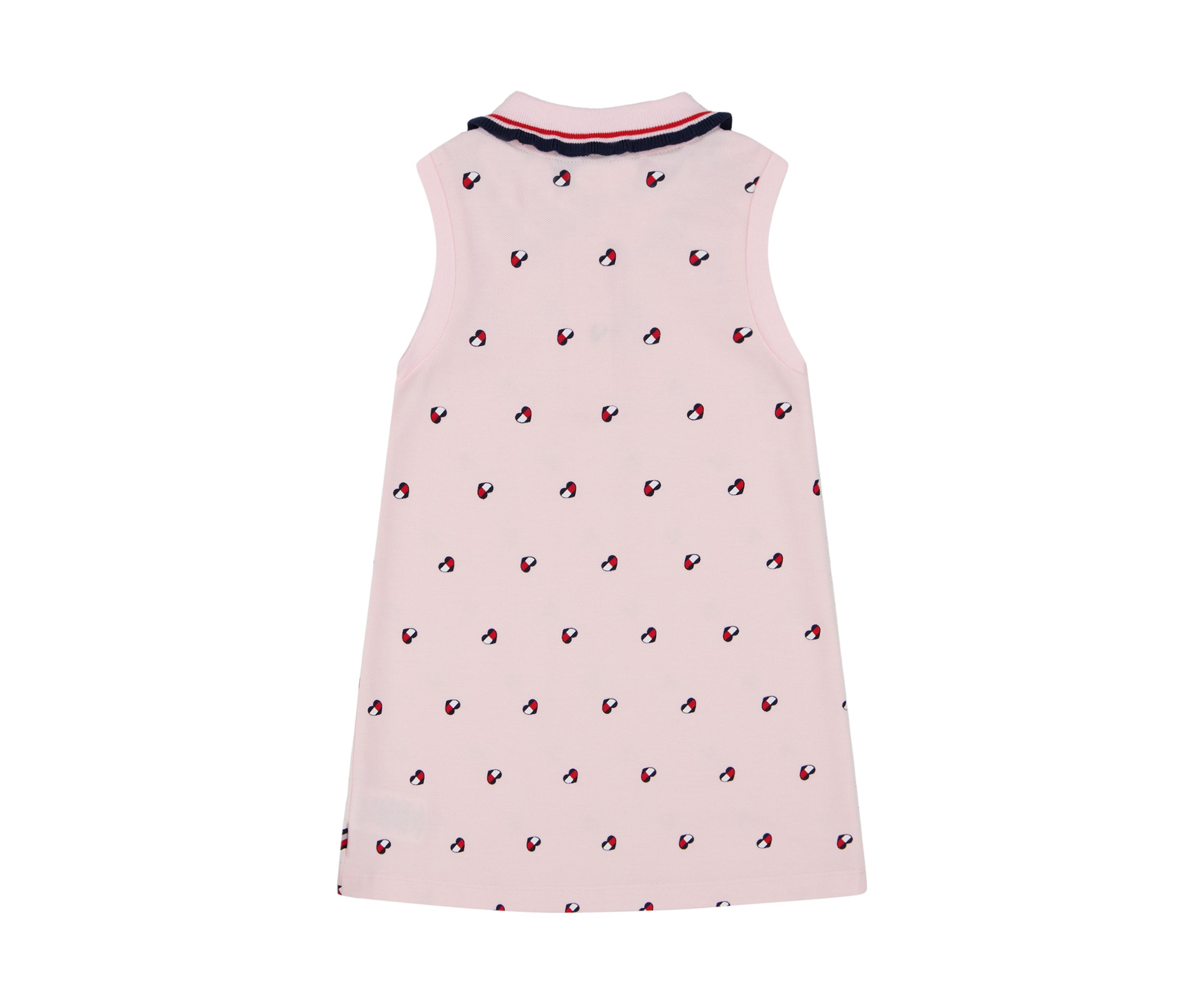 Girls 4-6x Piqué Heart Flag Printed Dress