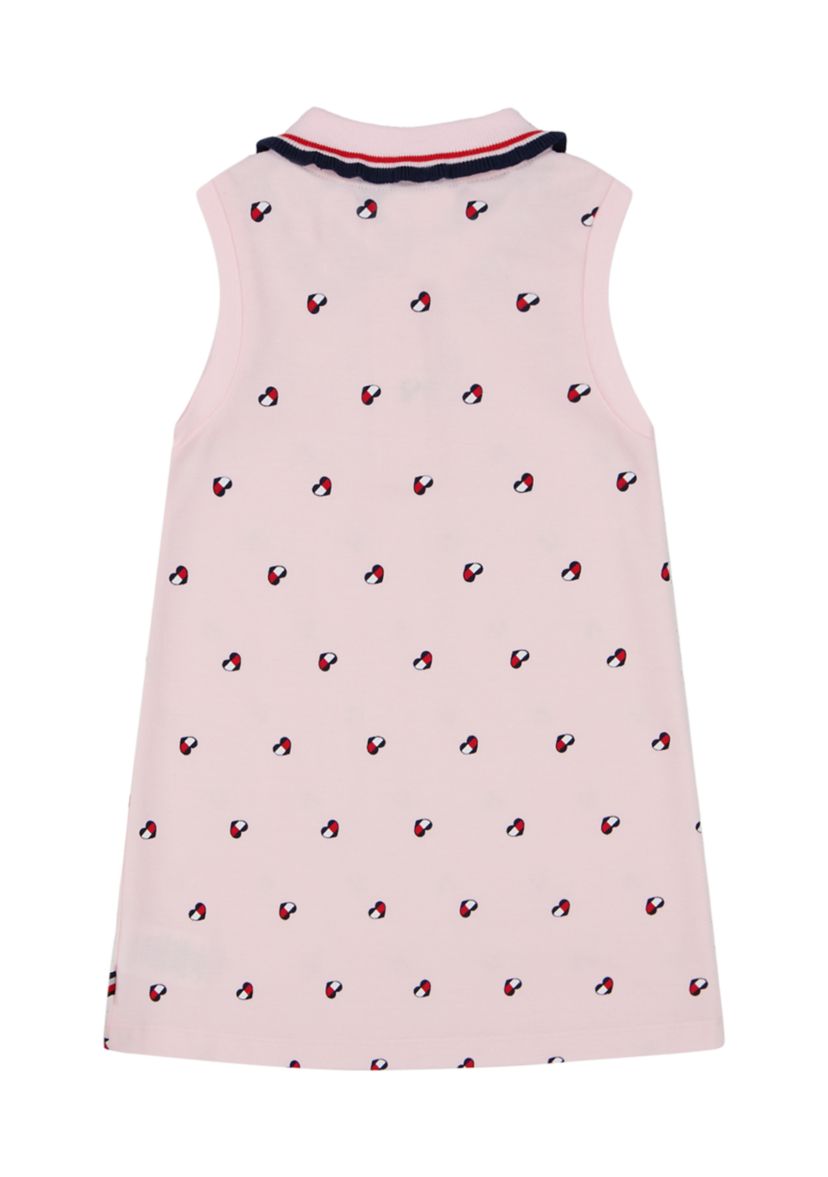 Girls 4-6x Piqué Heart Flag Printed Dress