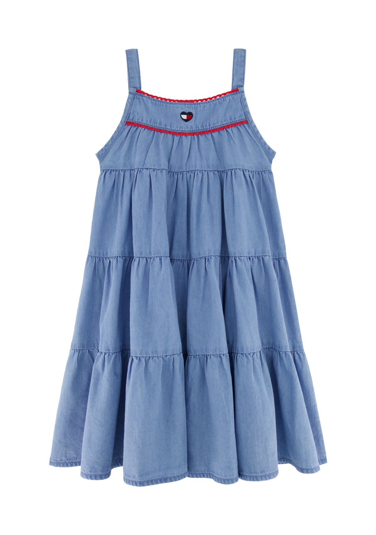 Girls 4-6x Denim Long Midi Dress