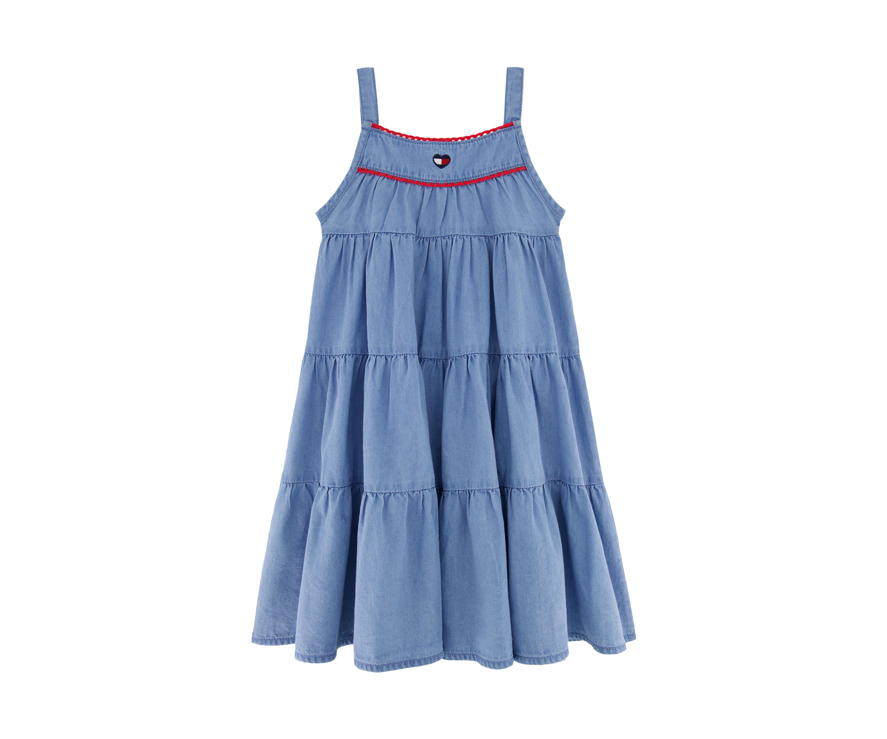 Girls 4-6x Denim Long Midi Dress