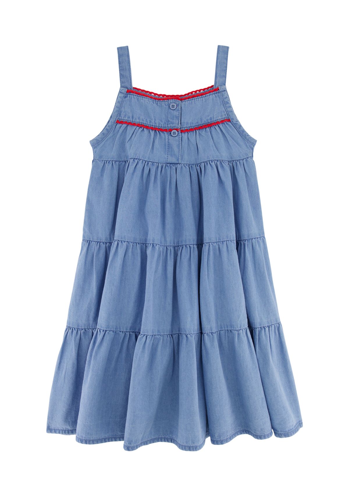 Girls 4-6x Denim Long Midi Dress