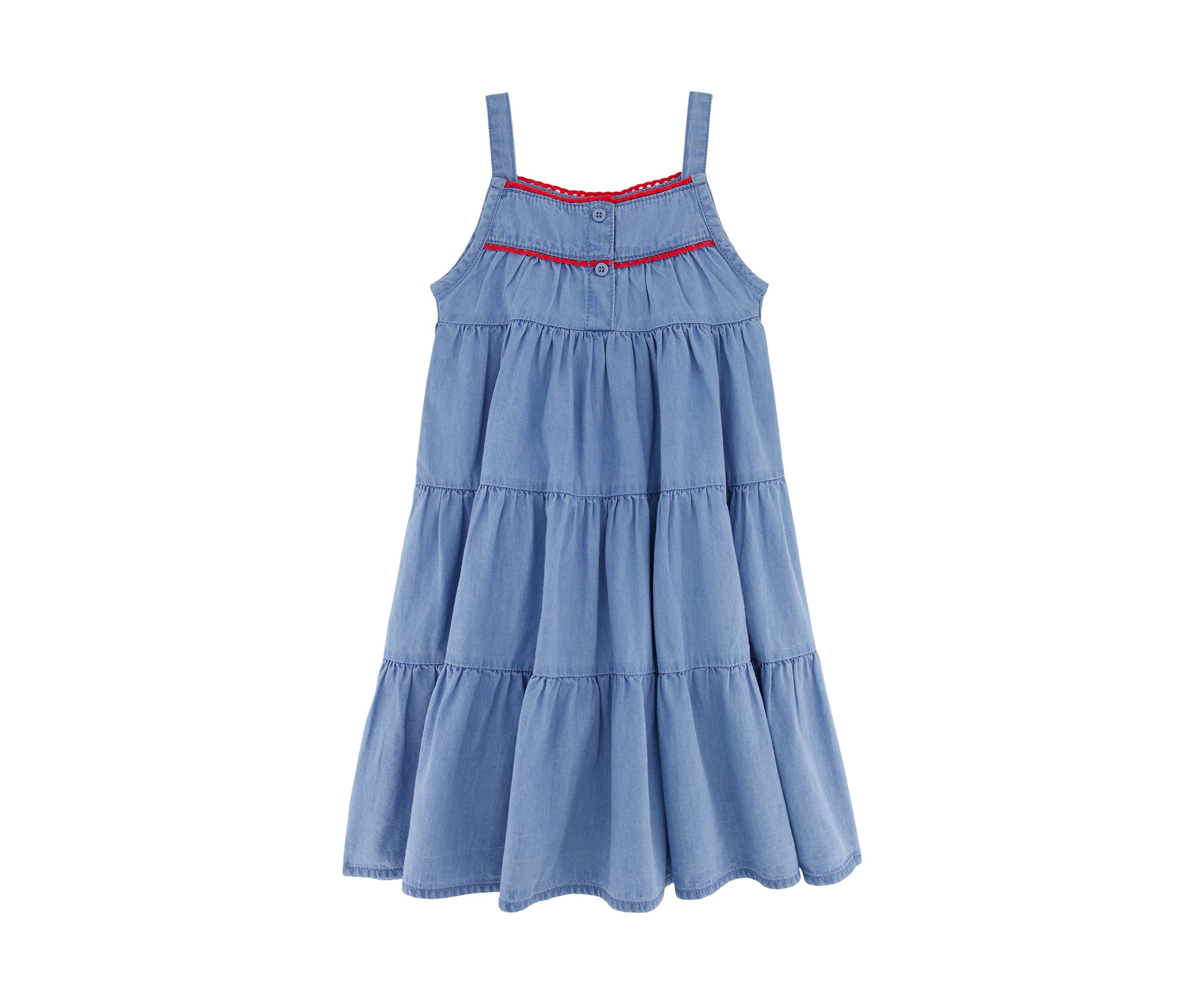 Girls 4-6x Denim Long Midi Dress