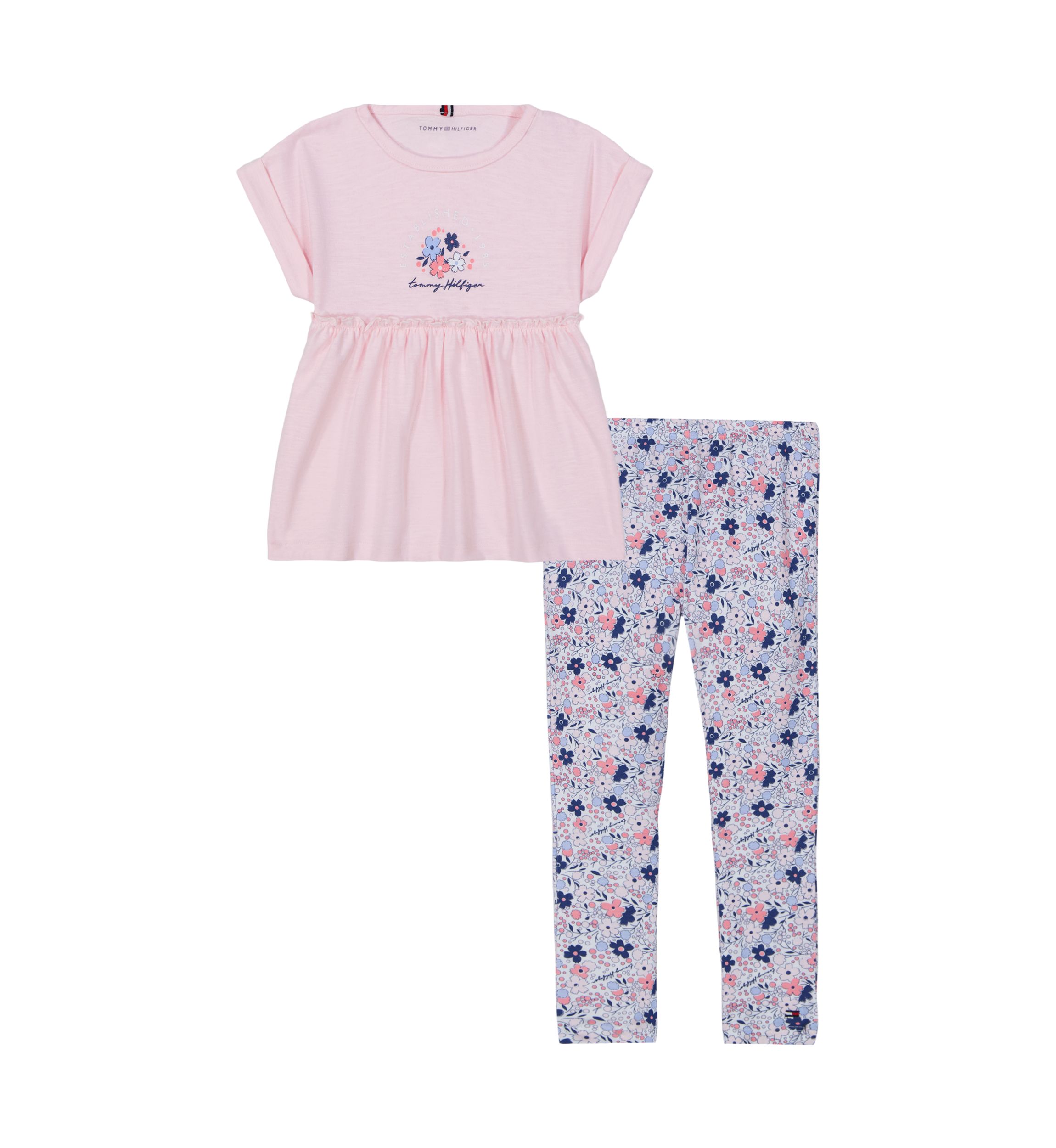 Girls 7-16 Graphic Top and Printed Leggings Set