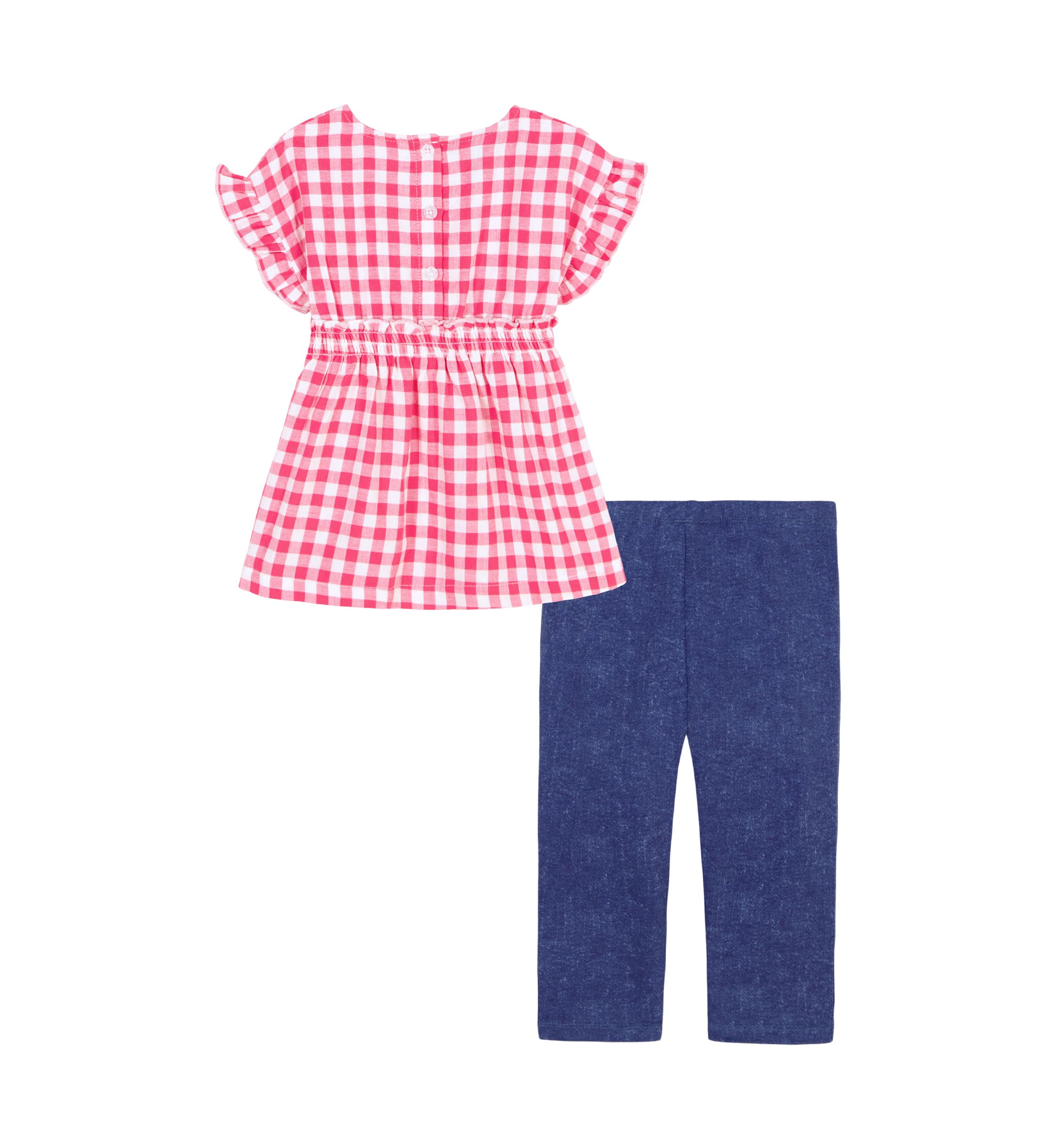 Girls 4-6x Gingham Top and Capri Pants Set