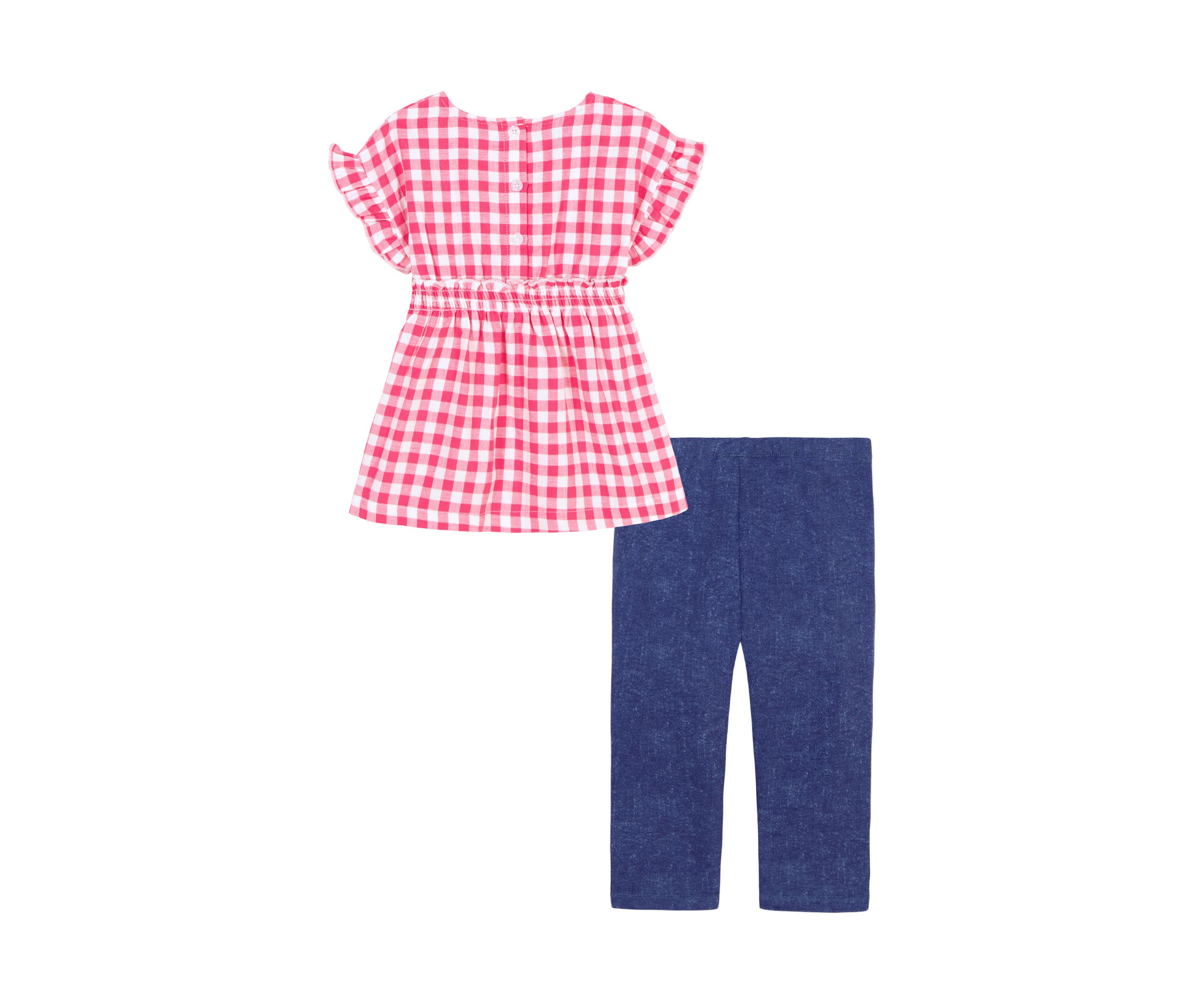 Girls 4-6x Gingham Top and Capri Pants Set