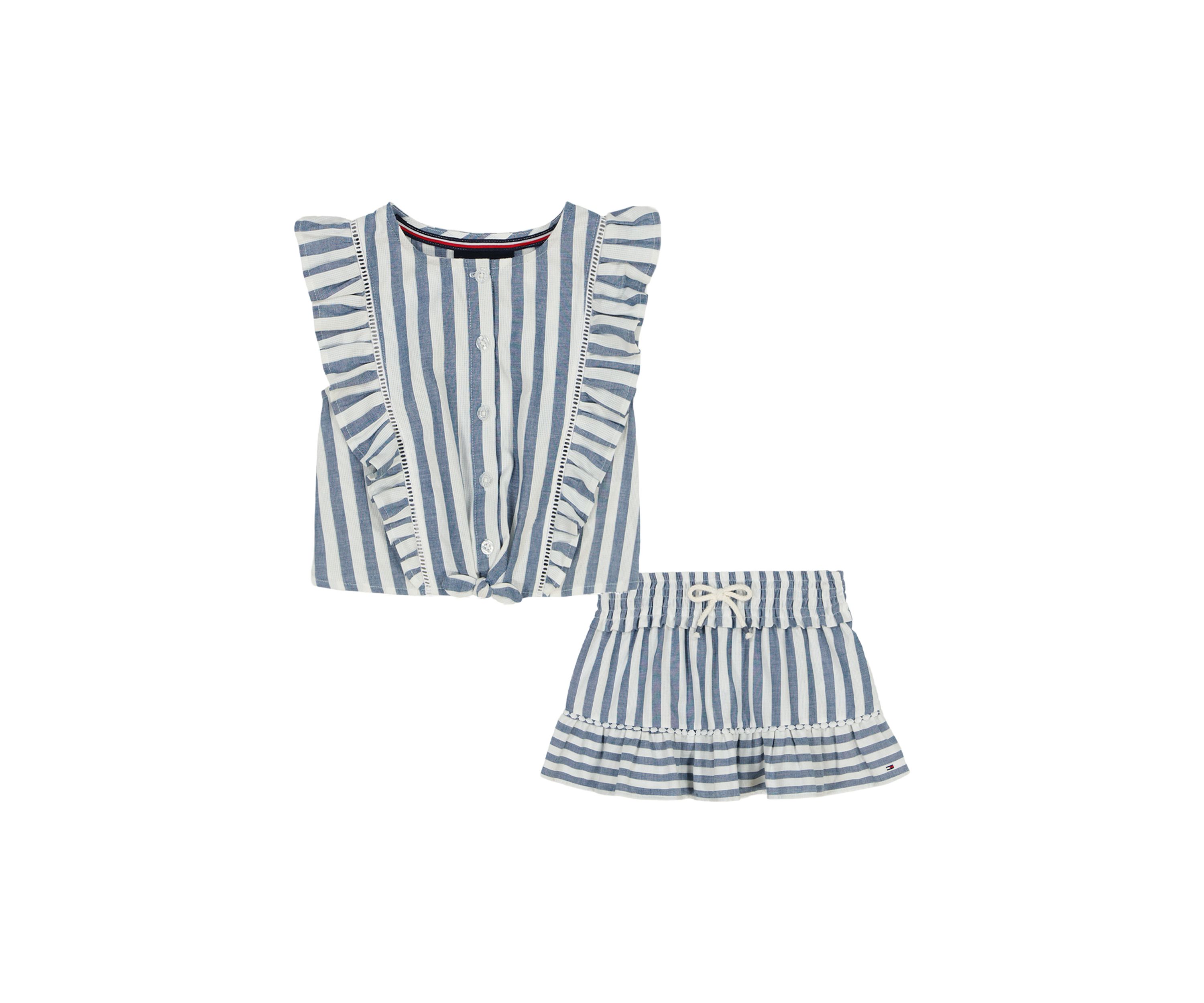 Girls 4-6x Striped Skirt Set 