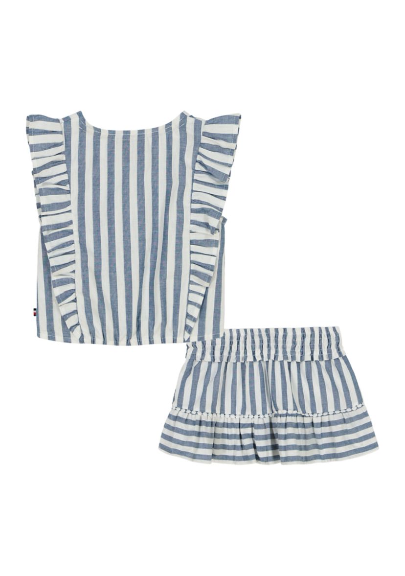 Girls 4-6x Striped Skirt Set 