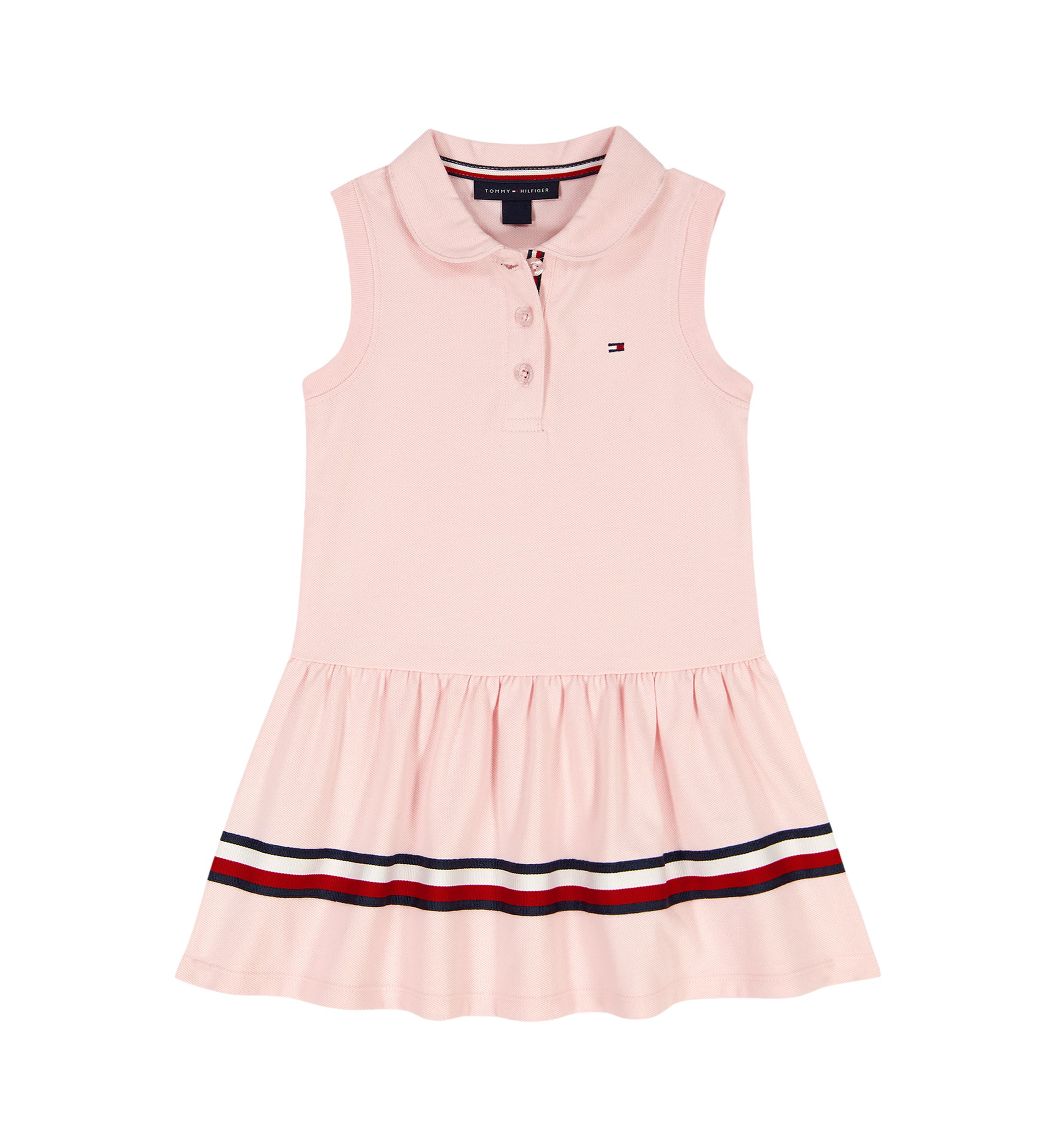 tommy hilfiger pink polo dress Tommy Hilfiger Mini ribbed-knit Flared Polo Dress | Pink