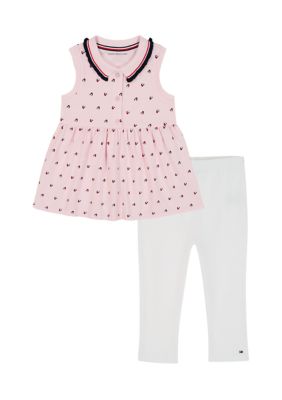 Tommy Hilfiger Girls 4-6 Heart Top Legging Set