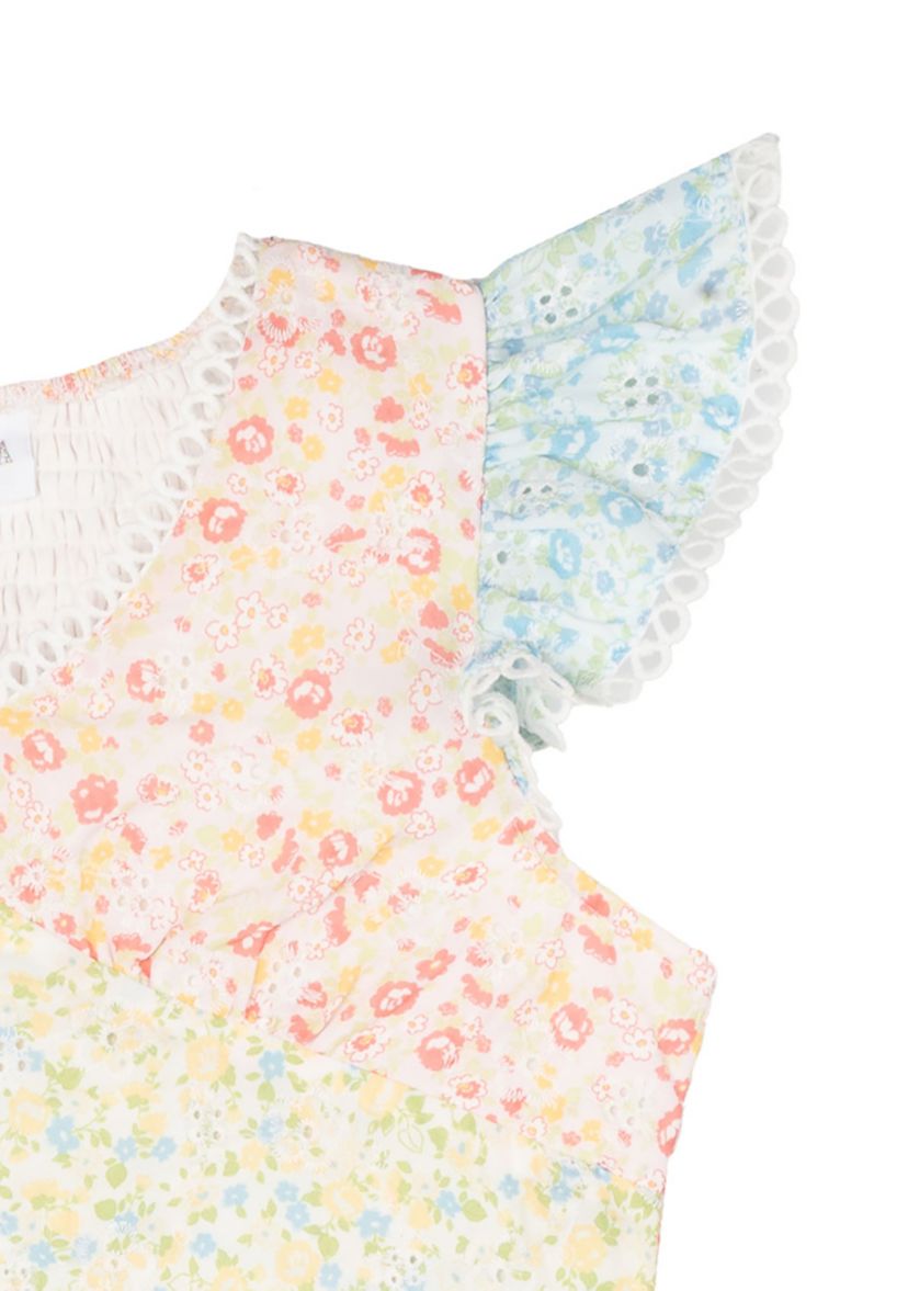 Girls 7-16 Mixed Printed Top and Skort Set