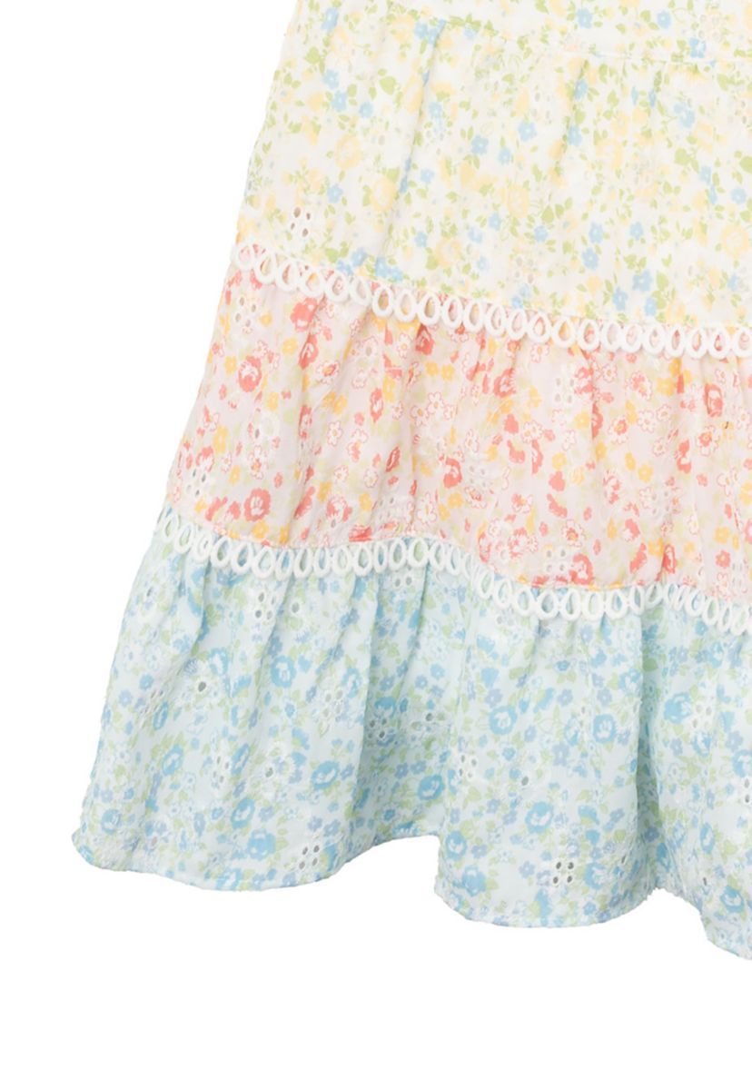 Girls 7-16 Mixed Printed Top and Skort Set