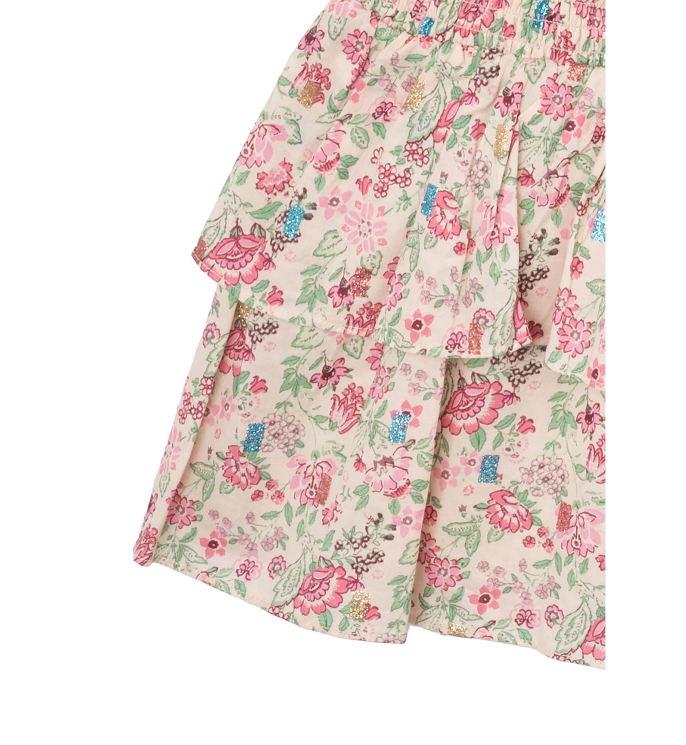 Girls 7-16 Floral Smocked Top and Skort Set