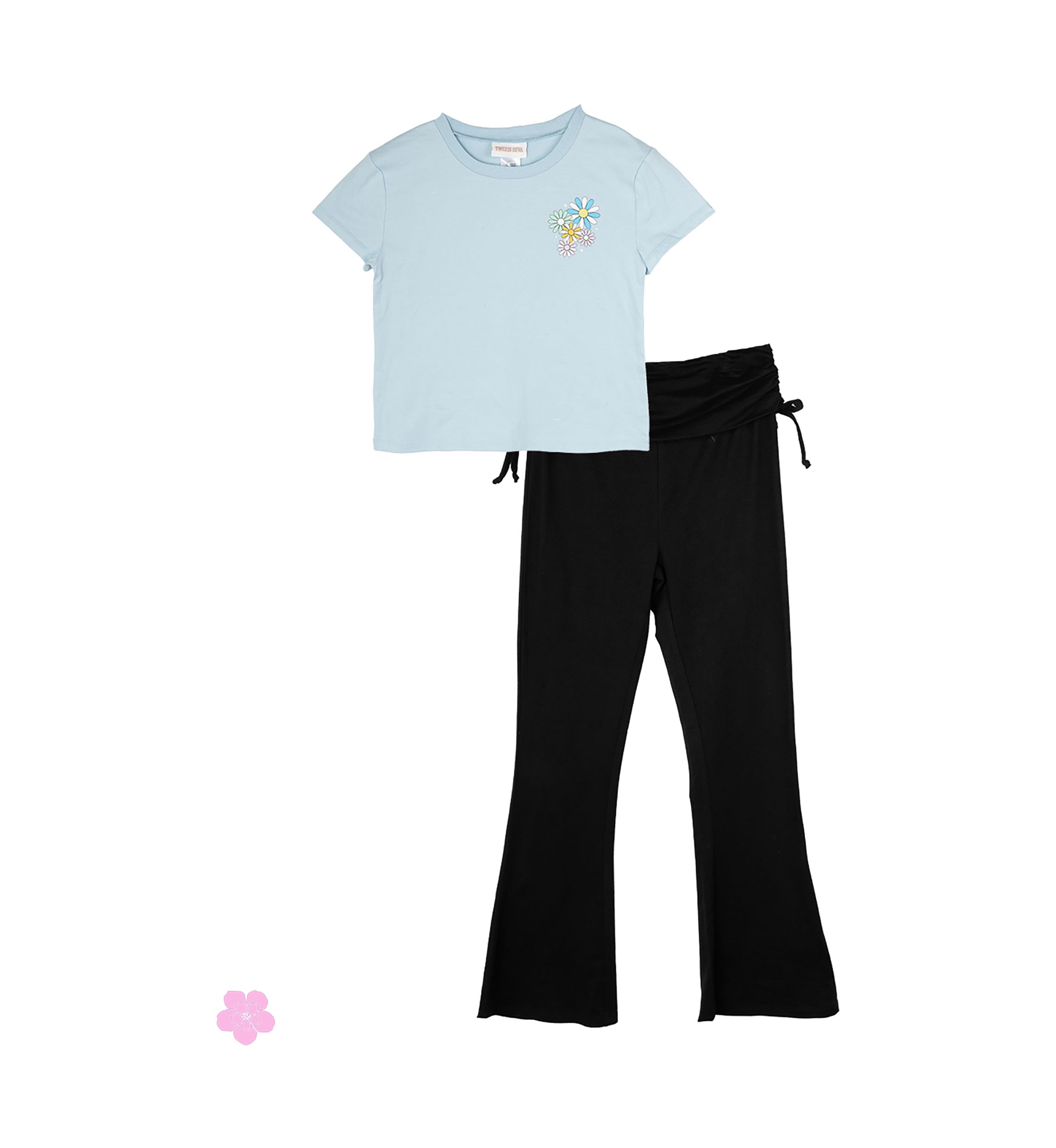 Girls 7-16 Daisy Graphic T-Shirt and Flared Legging Set 