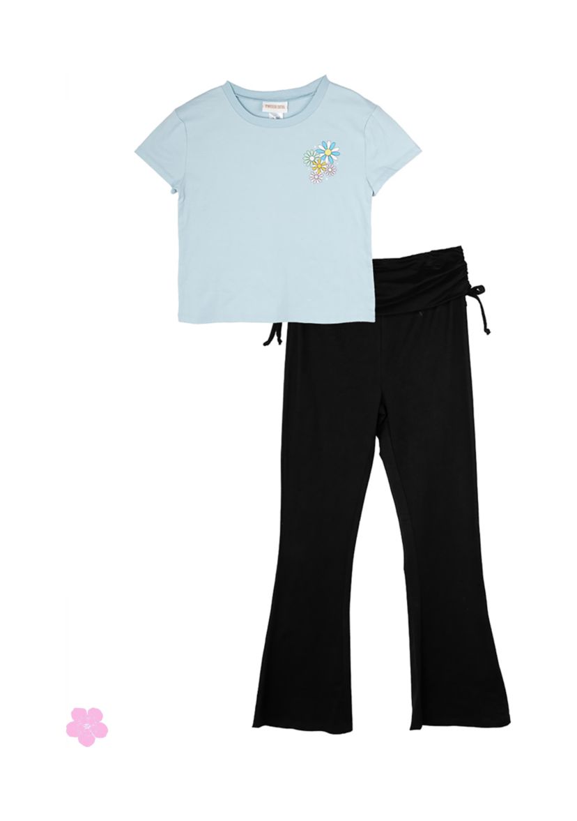Girls 7-16 Daisy Graphic T-Shirt and Flared Legging Set 