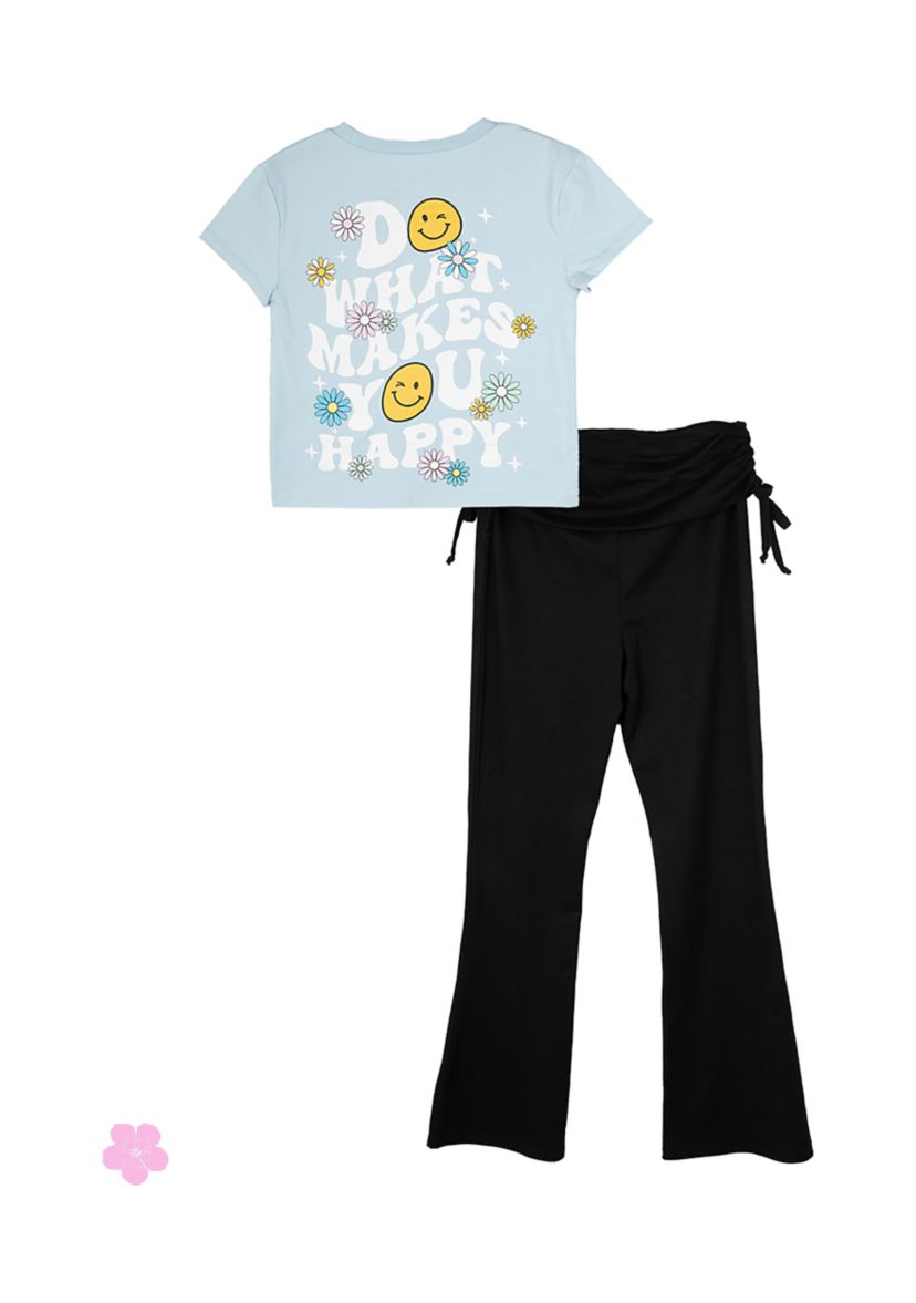 Girls 7-16 Daisy Graphic T-Shirt and Flared Legging Set 