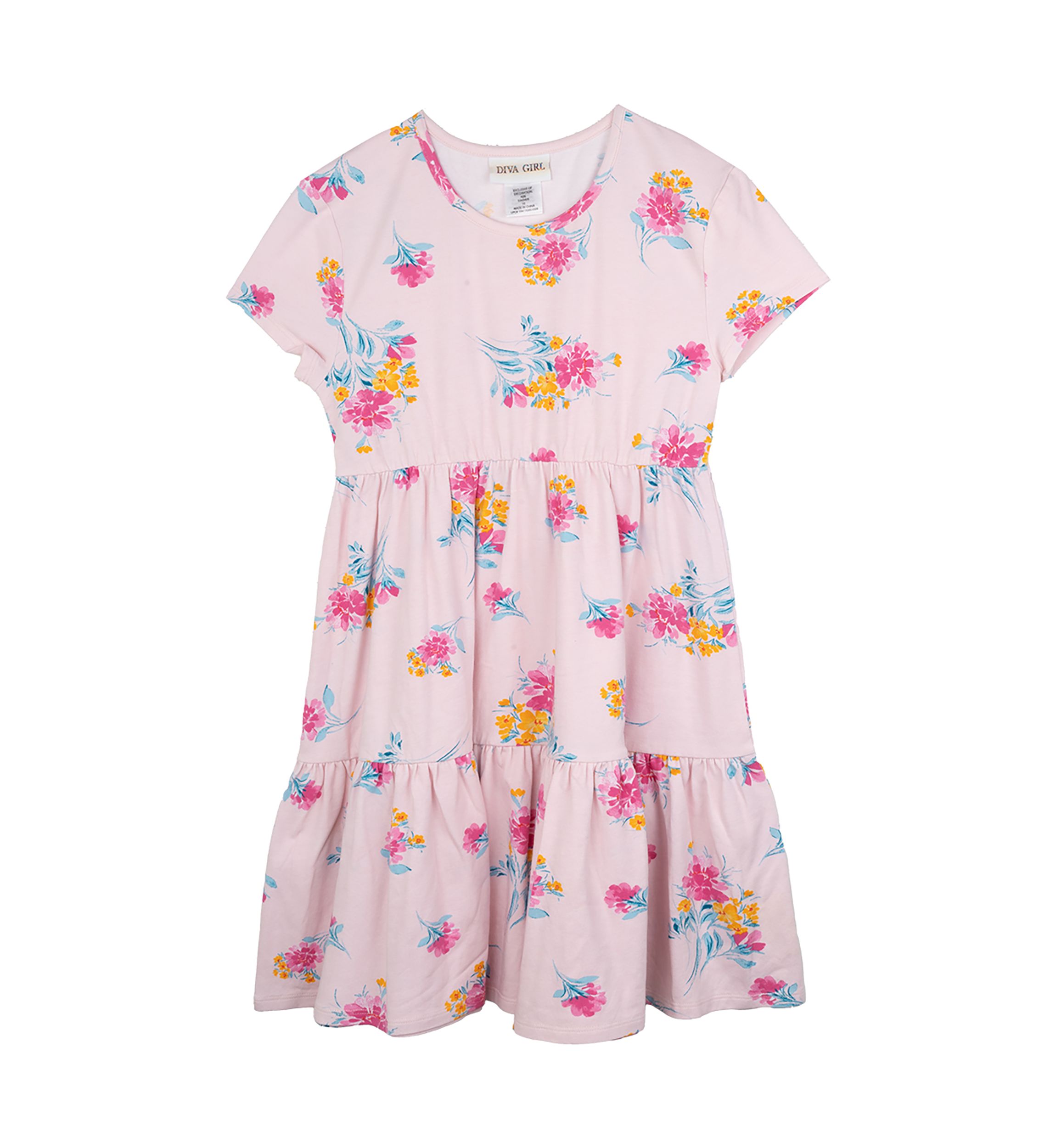 Girls 7-16 Pink Floral Dress