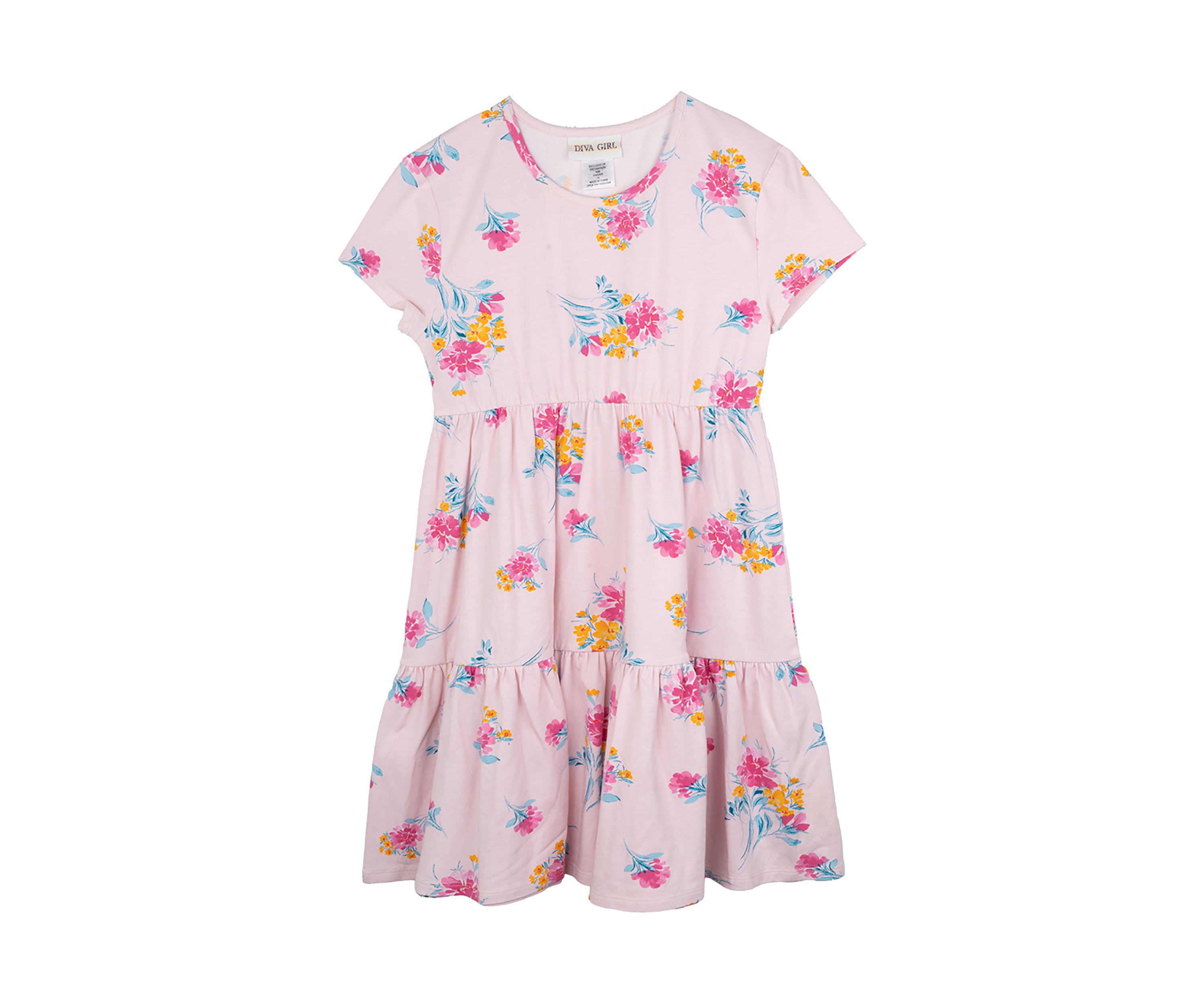 Girls 7-16 Pink Floral Dress