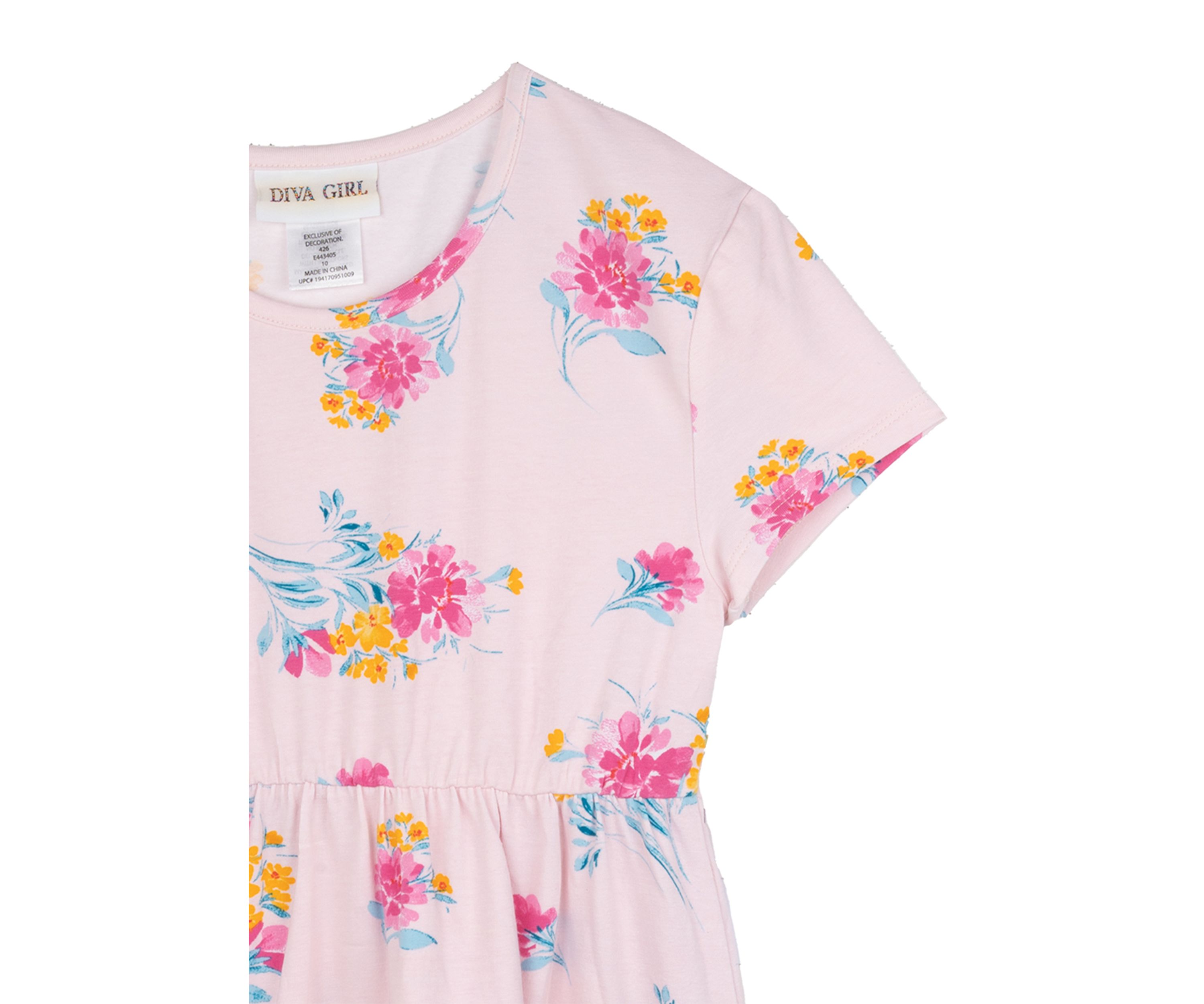 Girls 7-16 Pink Floral Dress