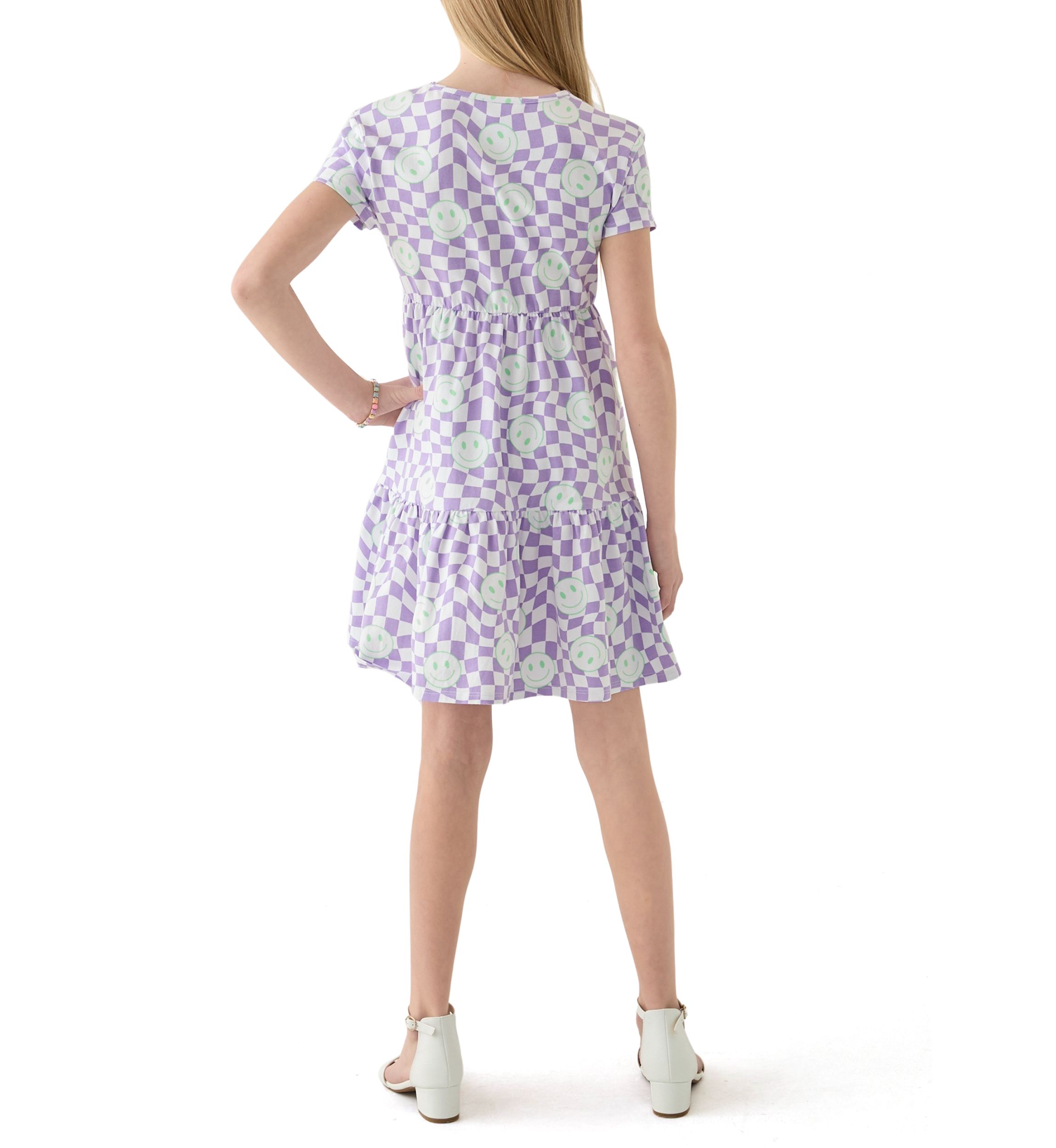 Girls 7-16 Checker Print Dress