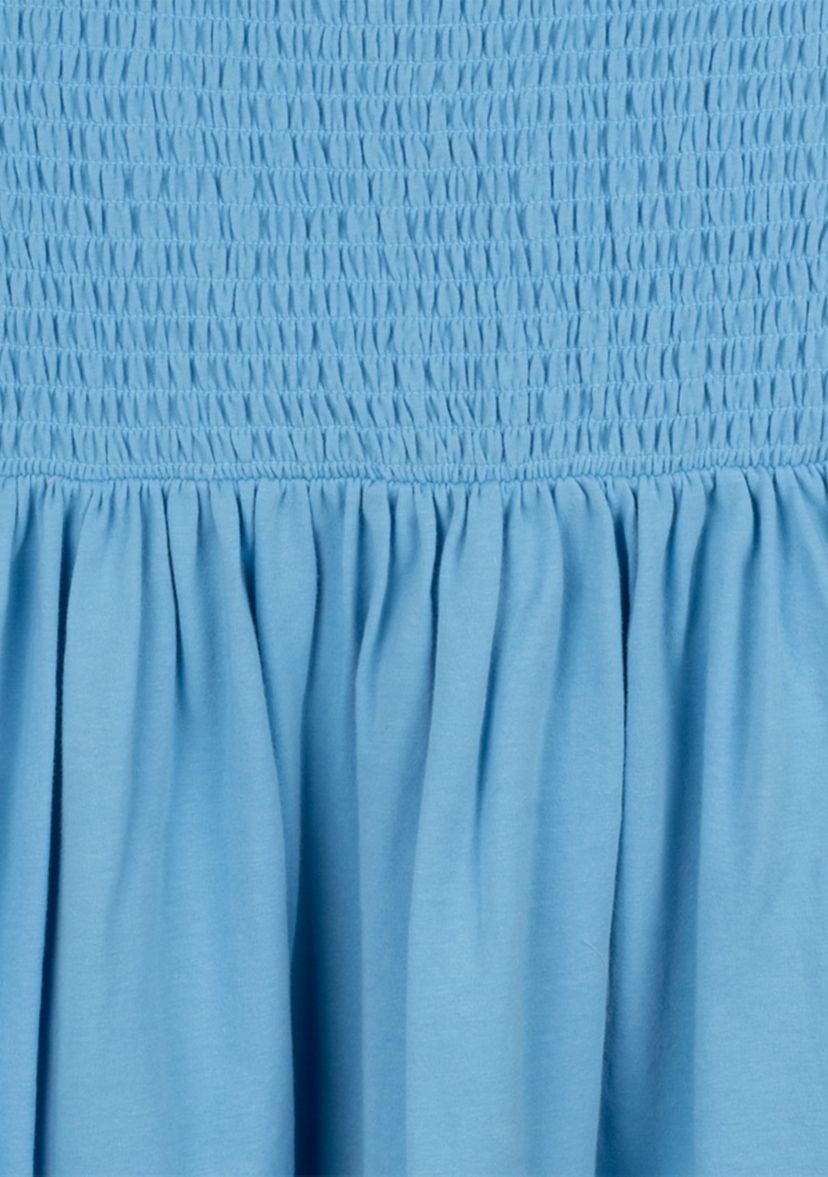 Girls 7-16 Solid Blue Dress