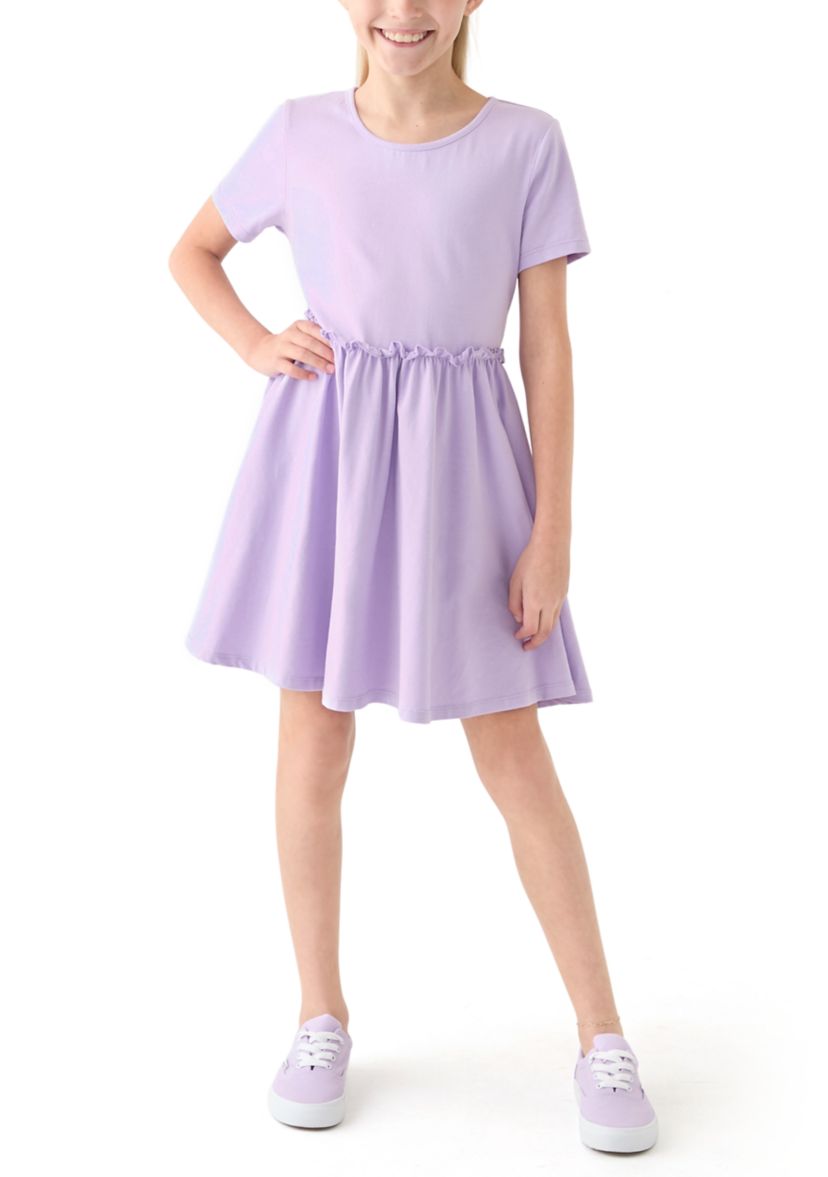 Girls 7-16 Solid Dress
