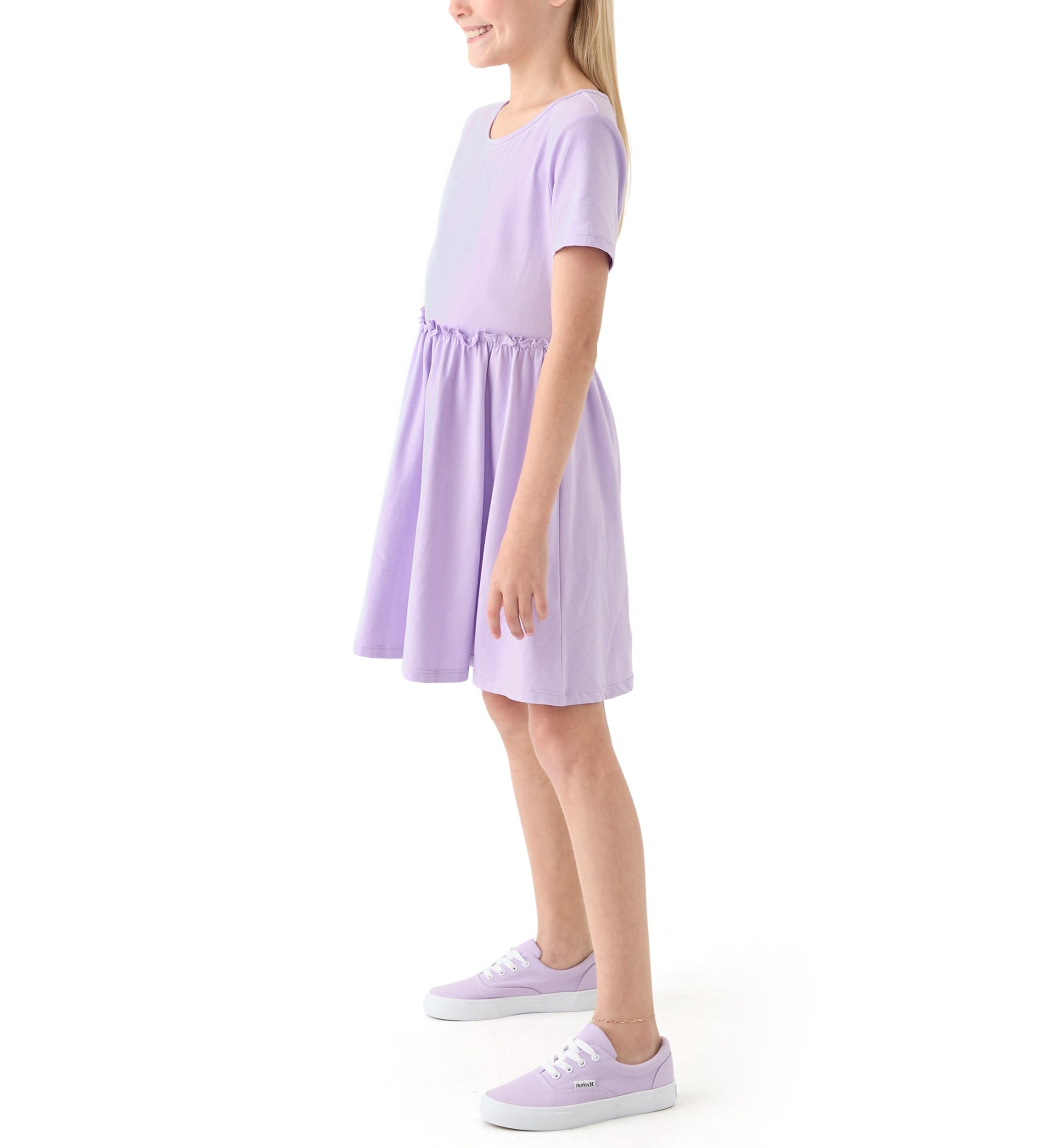 Girls 7-16 Solid Dress