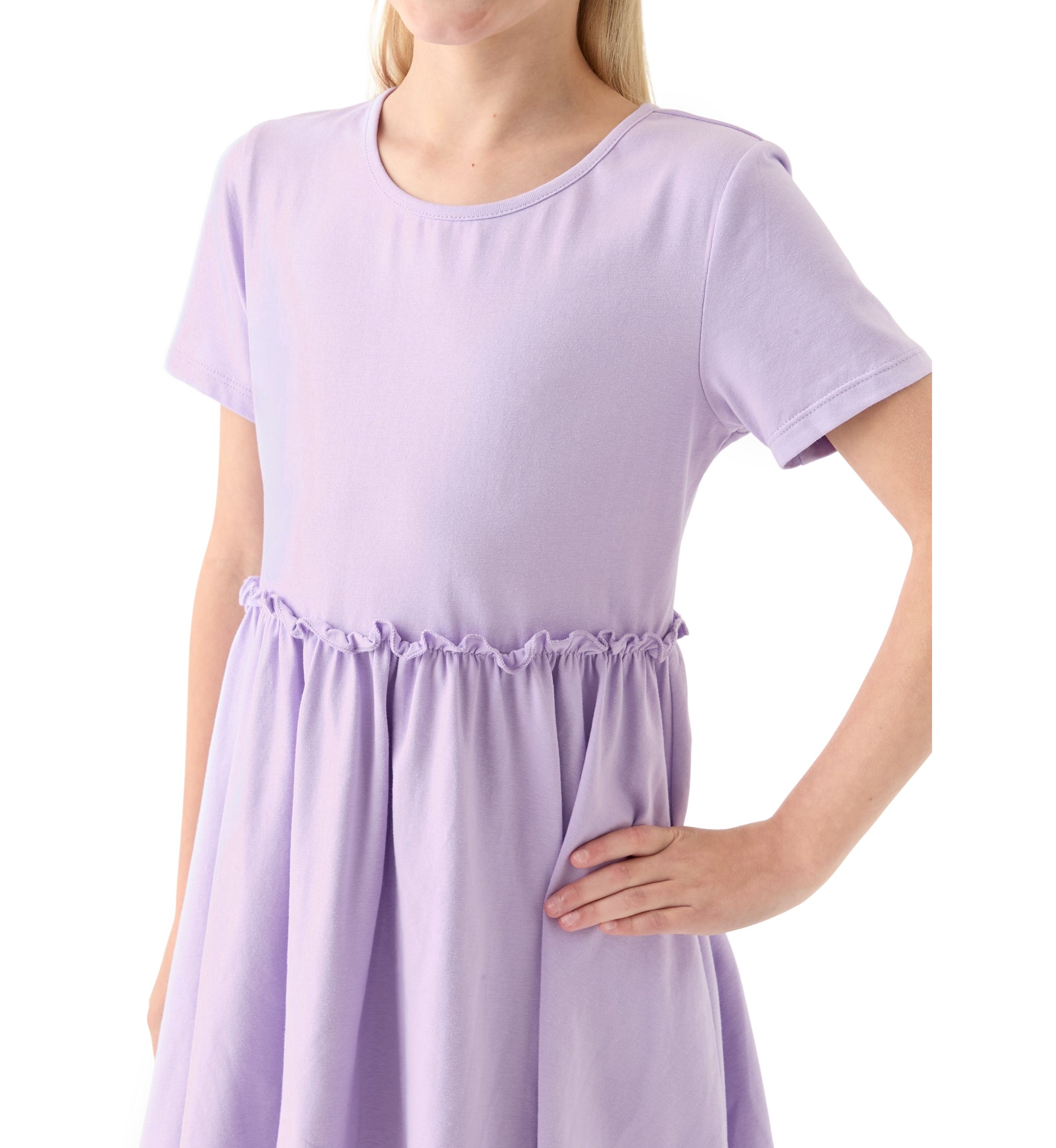Girls 7-16 Solid Dress