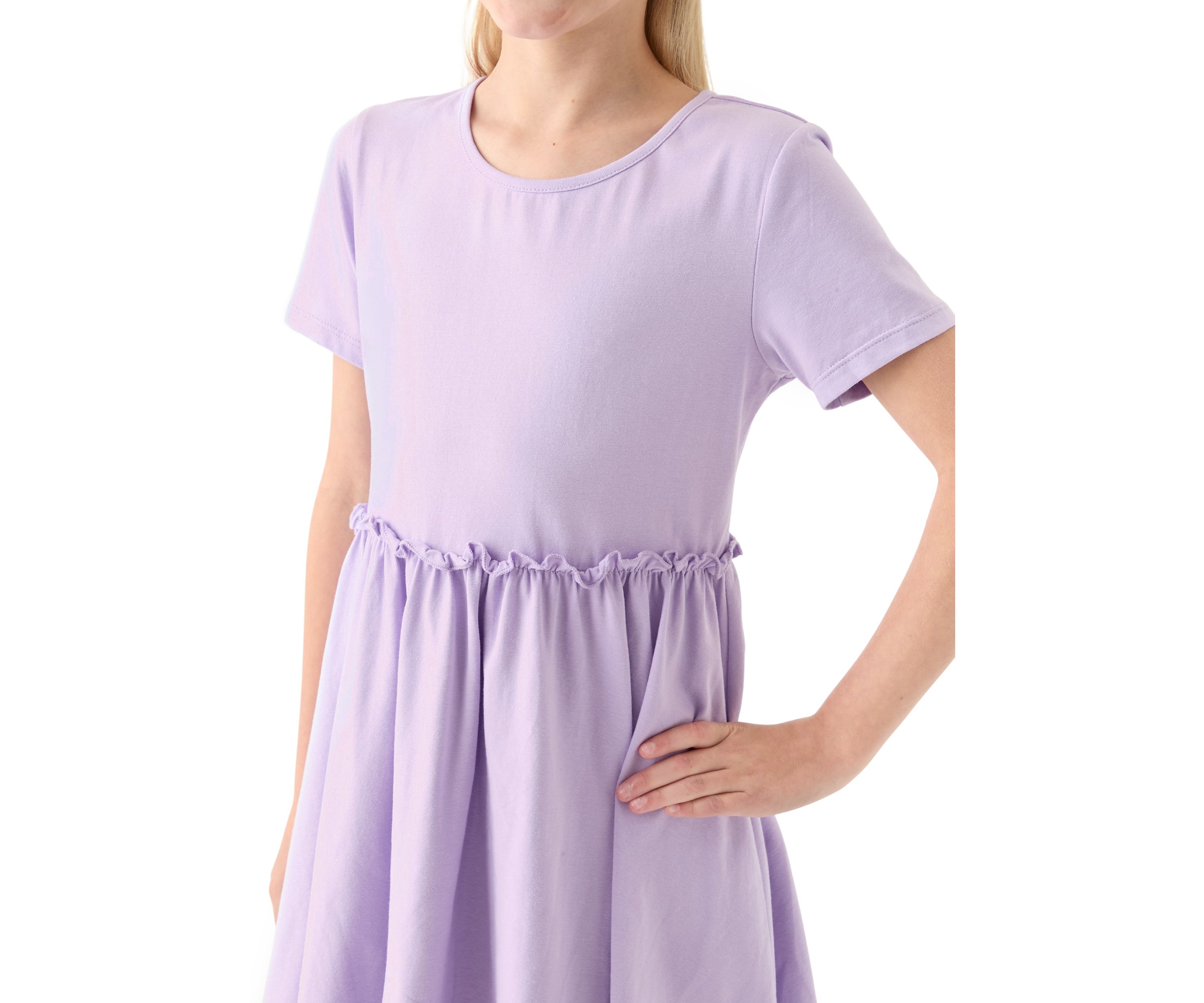 Girls 7-16 Solid Dress
