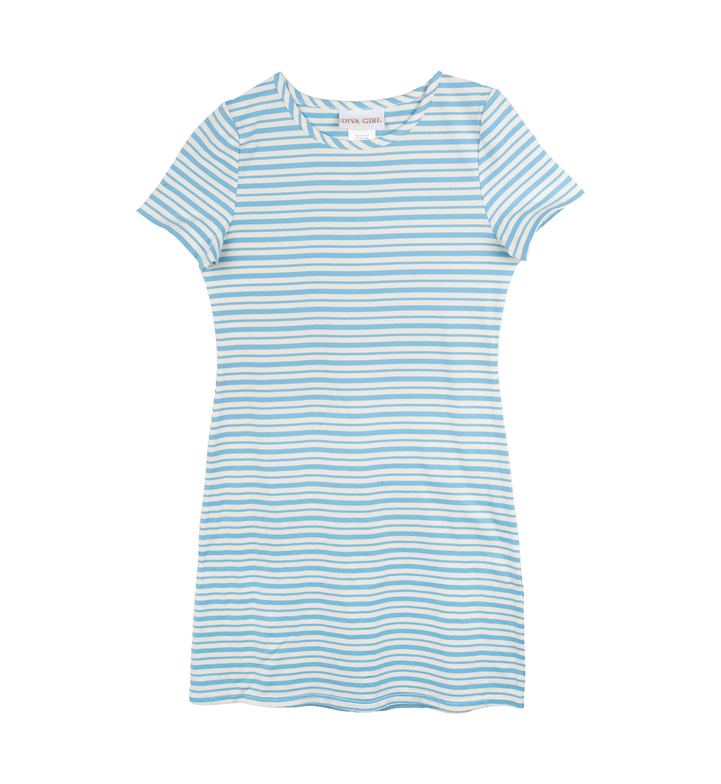 Girls 7-16 Blue Stripe Dress