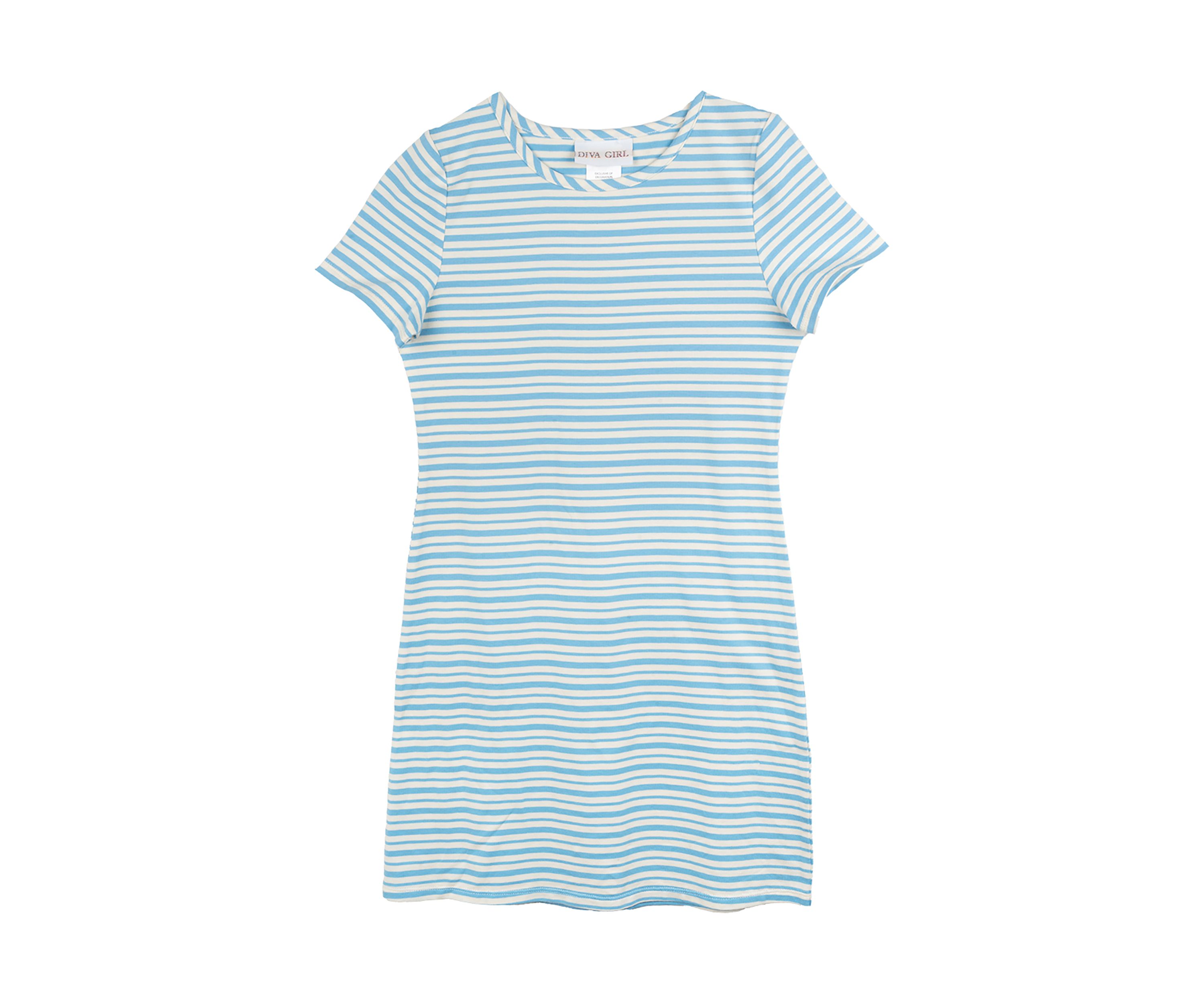 Girls 7-16 Blue Stripe Dress