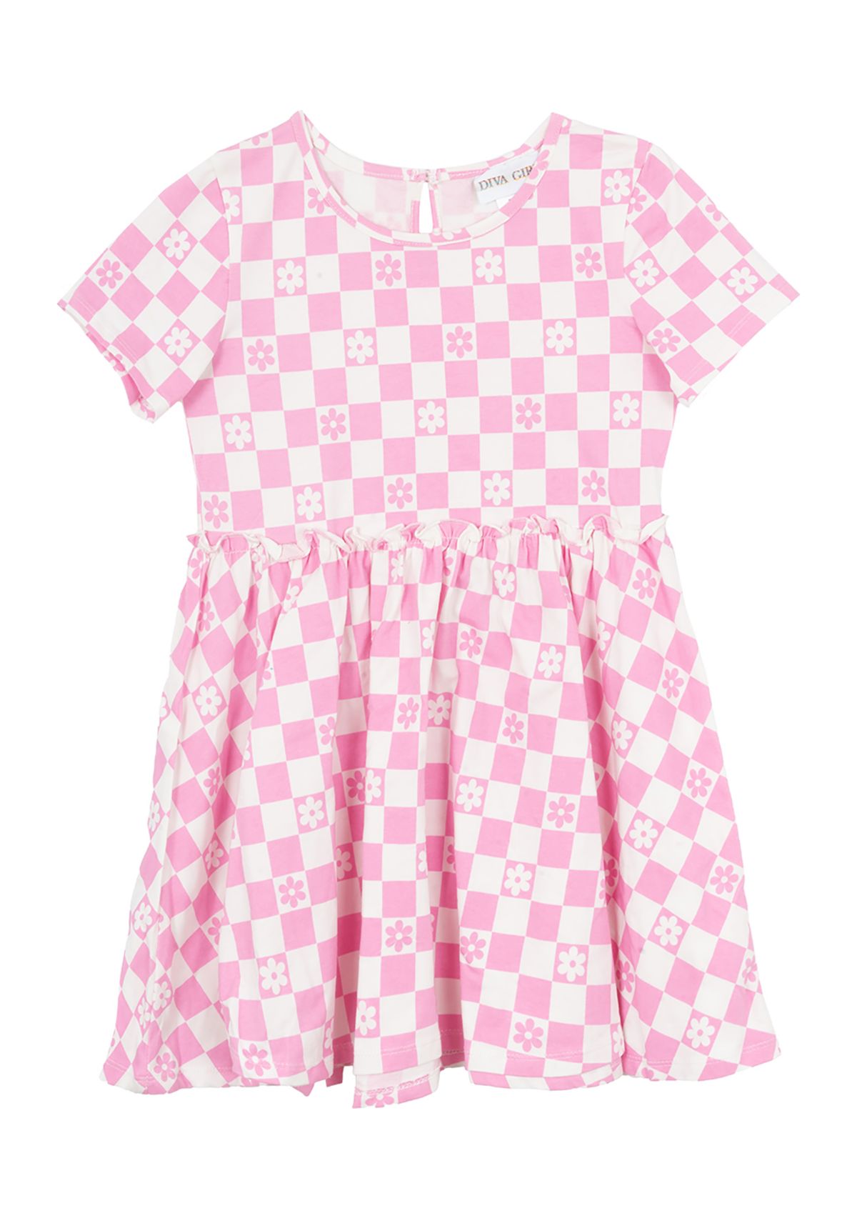Girls 7-16 Check Print Dress