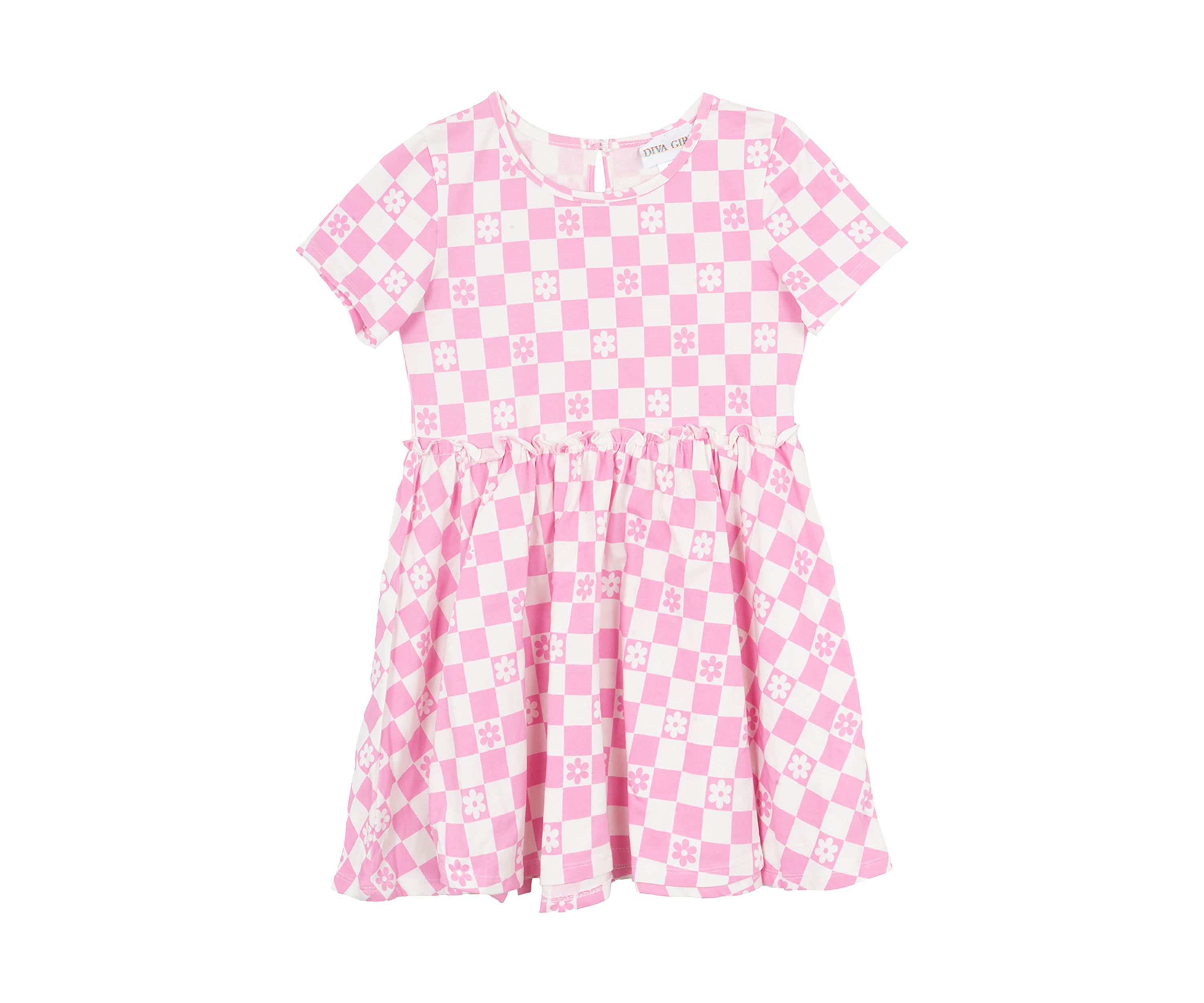 Girls 7-16 Check Print Dress