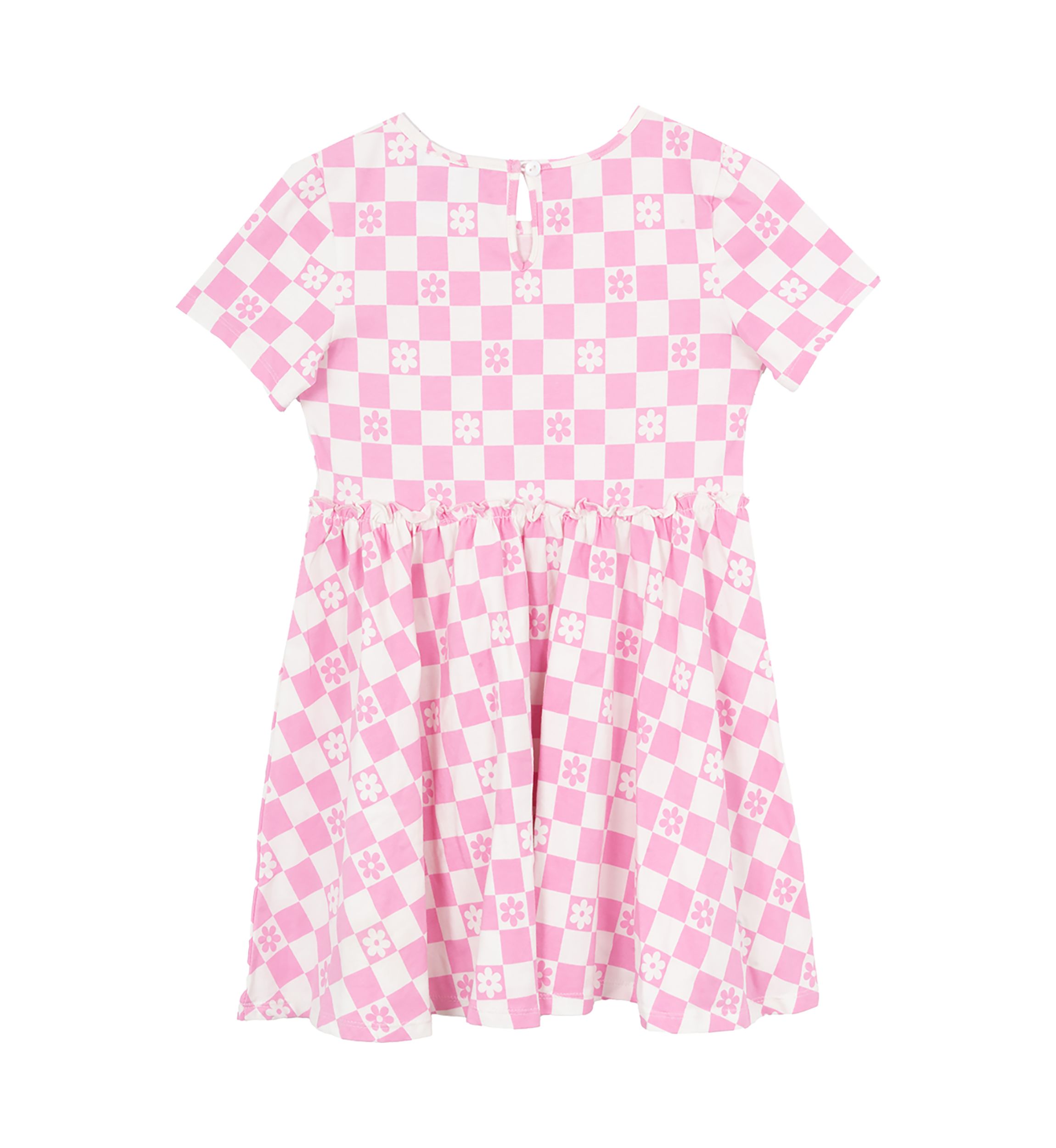 Girls 7-16 Check Print Dress