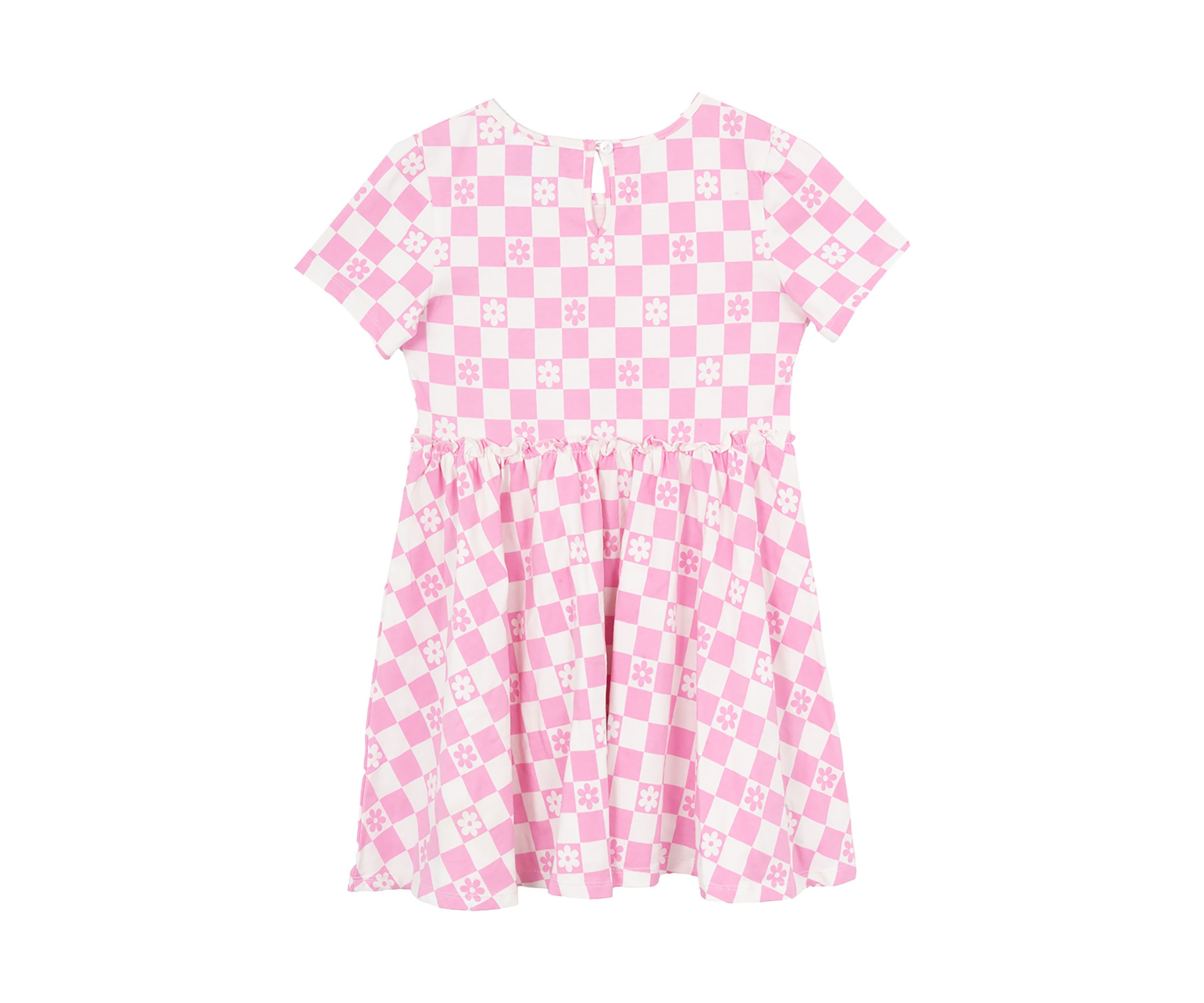 Girls 7-16 Check Print Dress