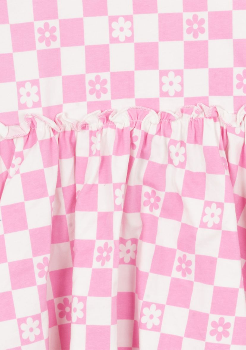 Girls 7-16 Check Print Dress