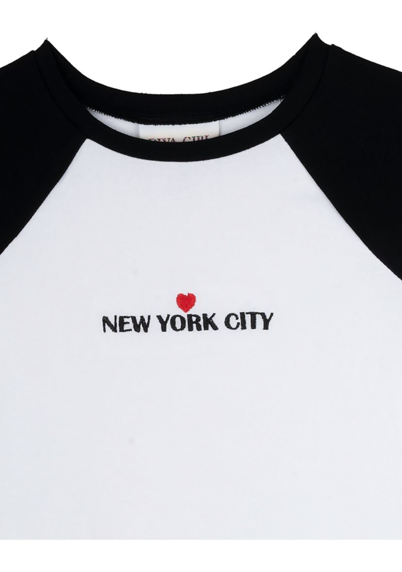 Girls 7-16 NYC Raglan T-Shirt