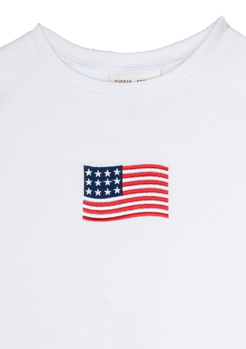 Girls 7-16 American Flag T-Shirt 