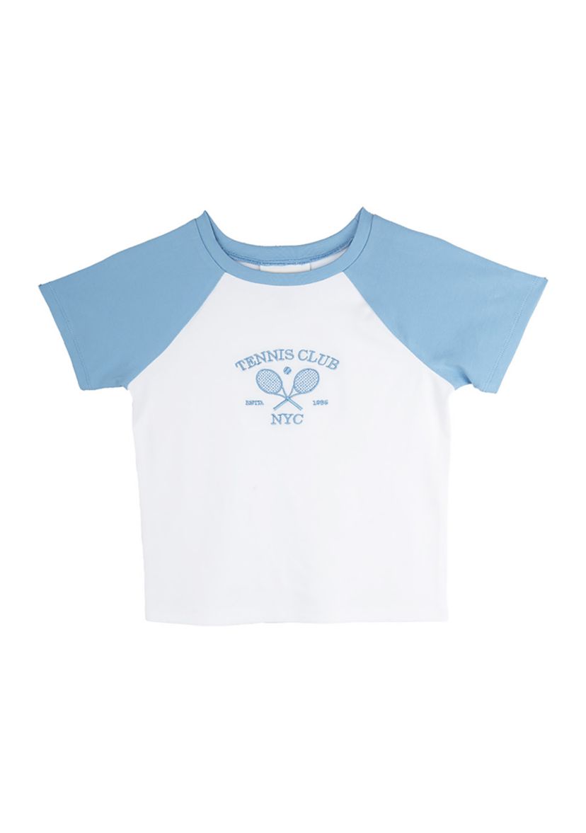 Girls 7-16 Tennis Graphic Raglan T-Shirt